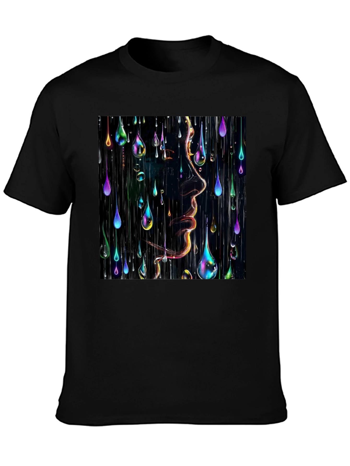 Raindrop Portrait Tee - Abstract Graphic Print