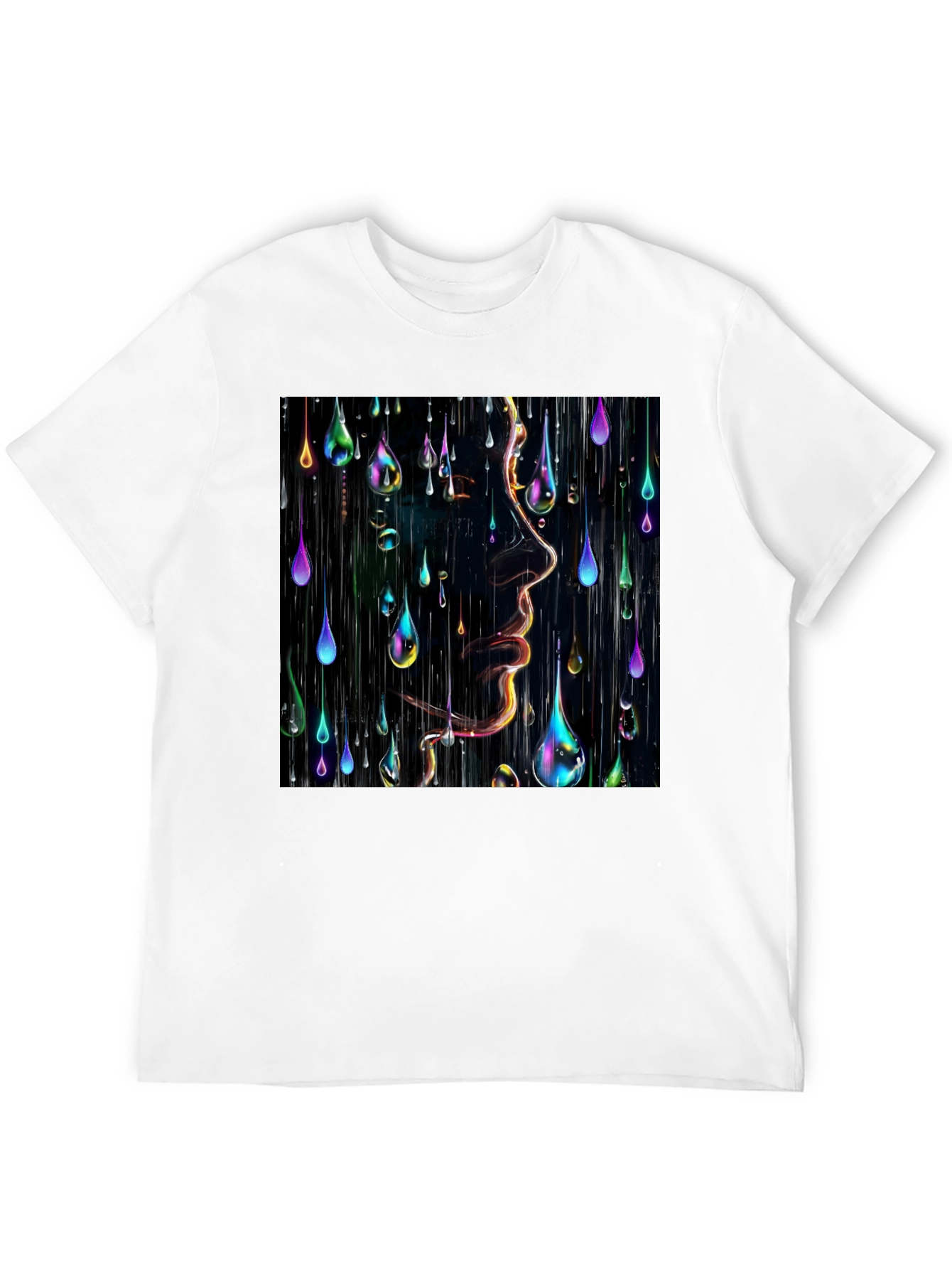 Raindrop Portrait Tee - Abstract Graphic Print