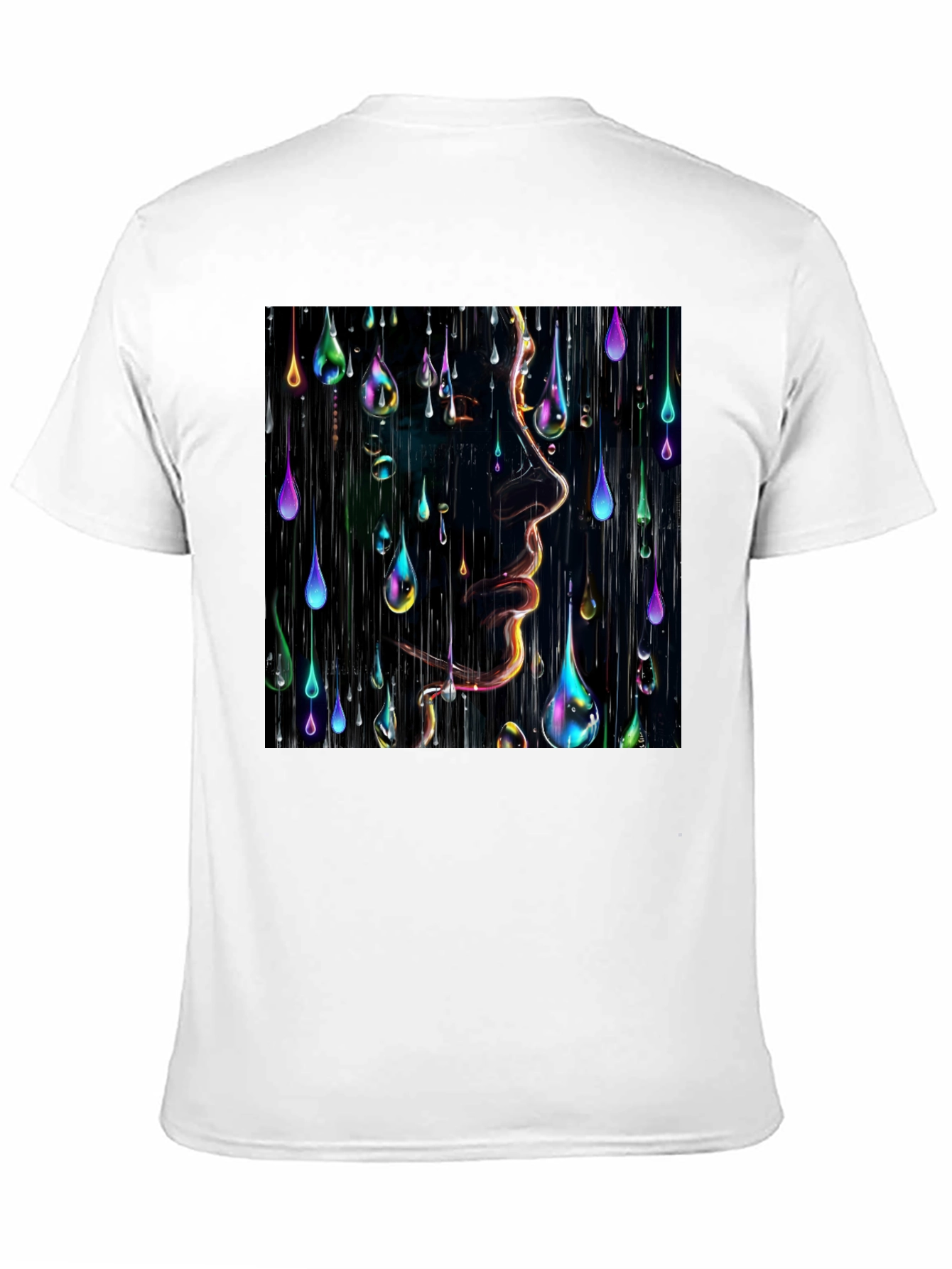 Raindrop Portrait Tee - Abstract Graphic Print