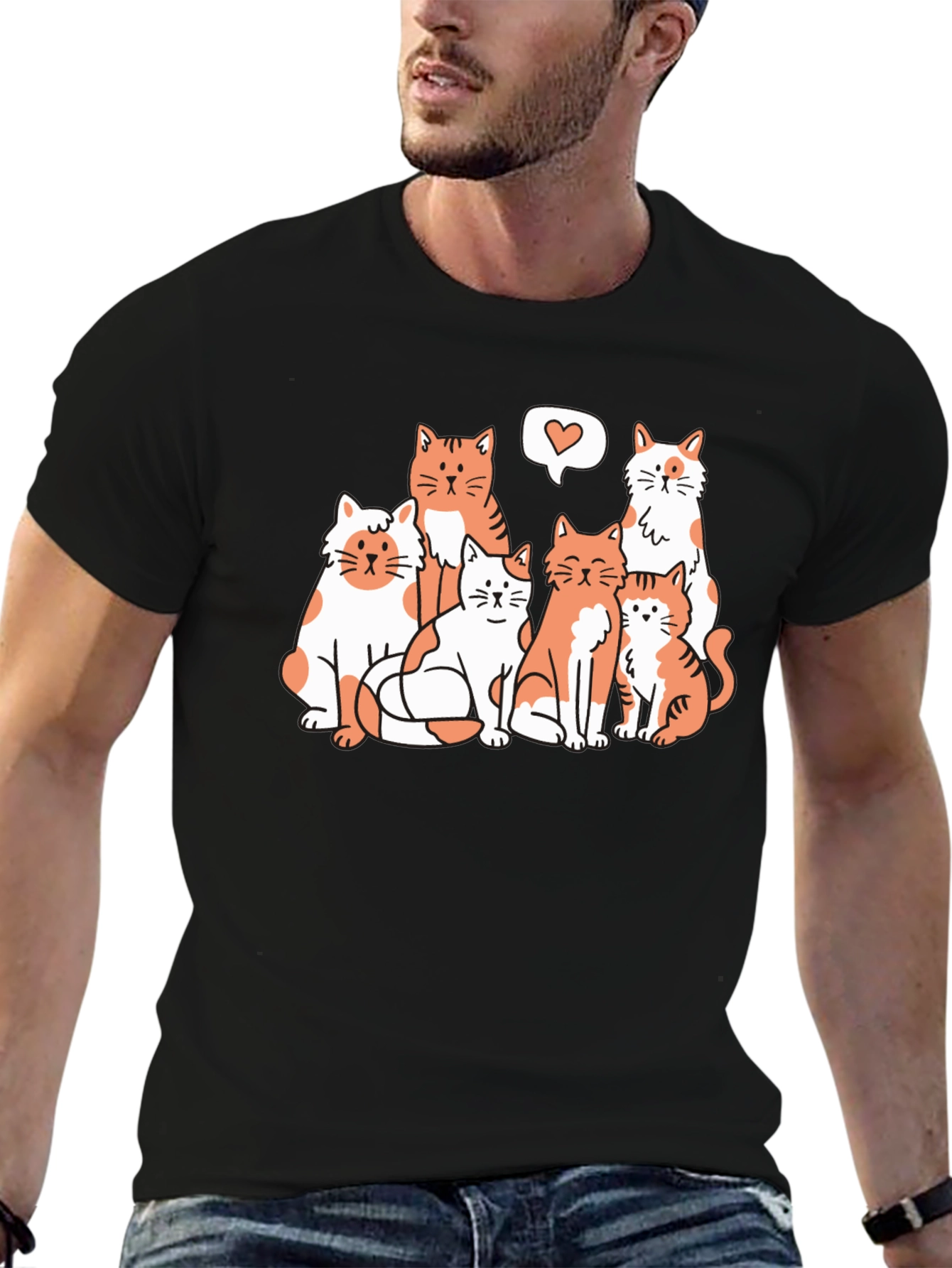 Cats Love Graphic Tee - Unisex T-Shirt