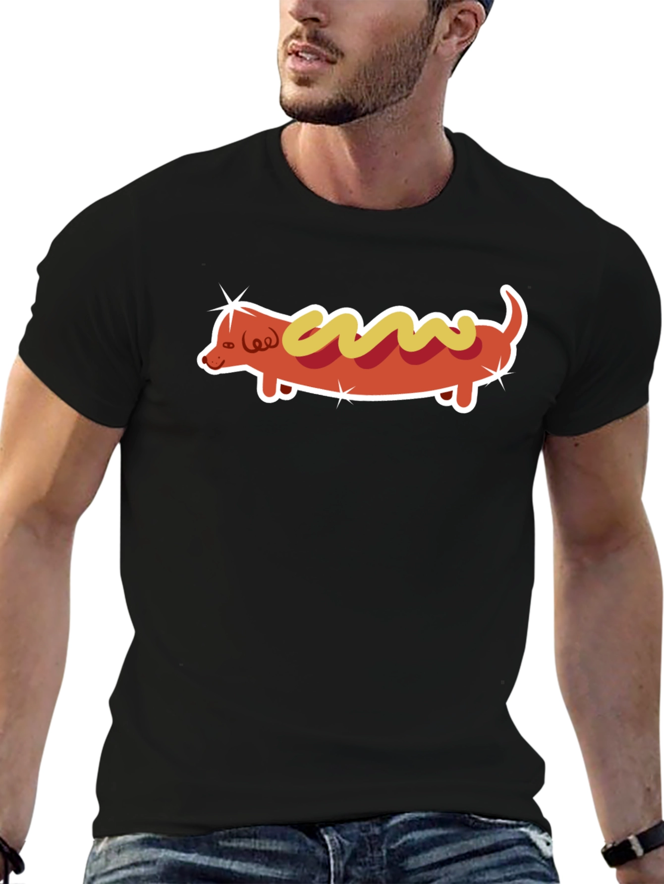 Hot Dog Dachshund Graphic Tee - Unisex T-Shirt