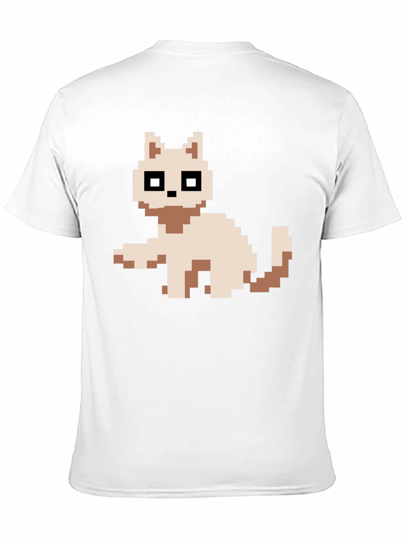 Pixel Cat Black T-Shirt - Retro Gaming Style