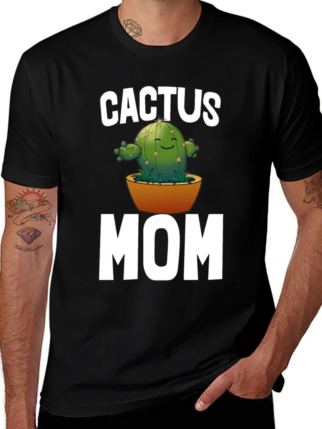 Cactus Mom Graphic T-Shirt - Black Unisex Tee