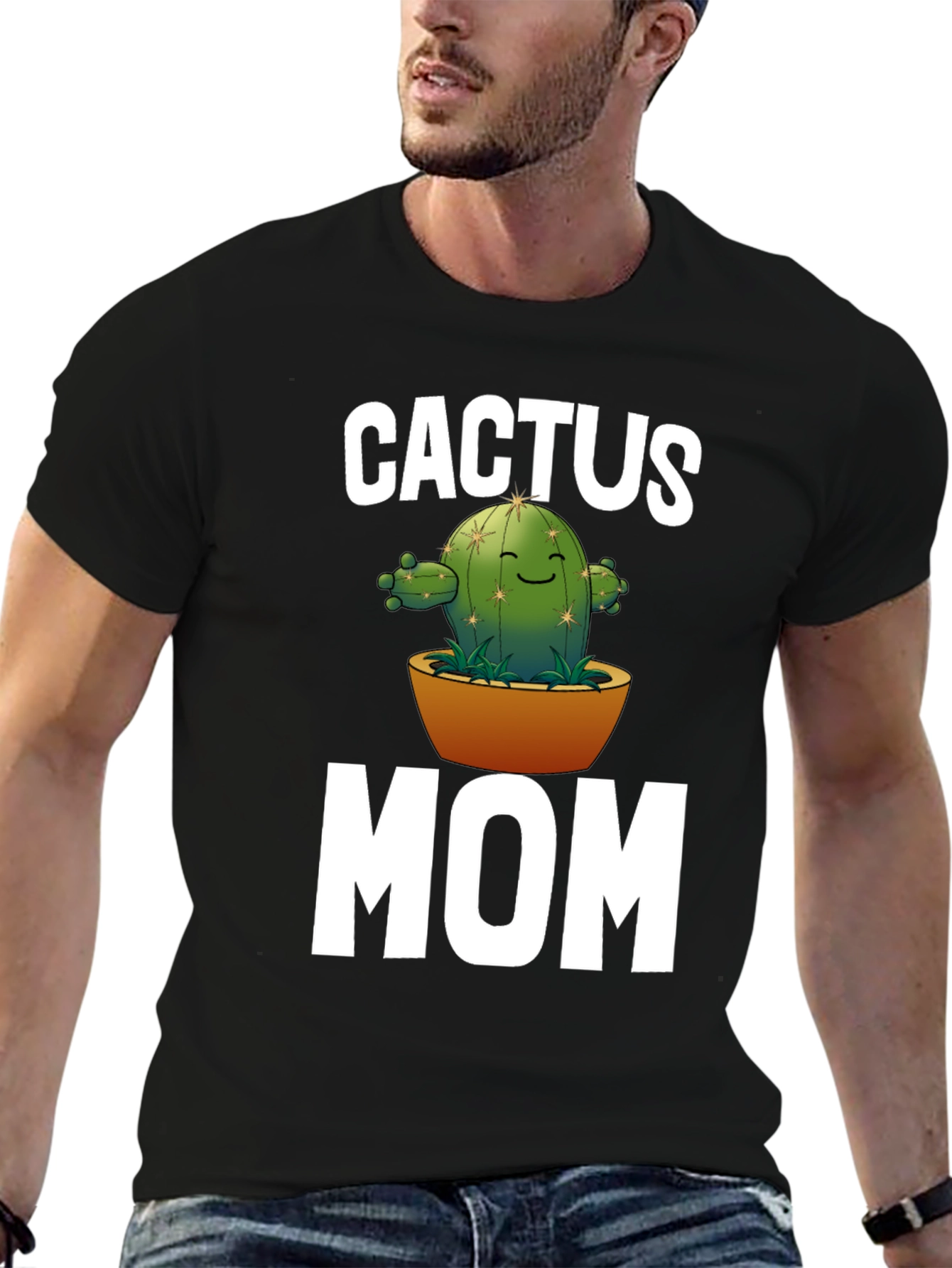 Cactus Mom Graphic T-Shirt - Black Unisex Tee