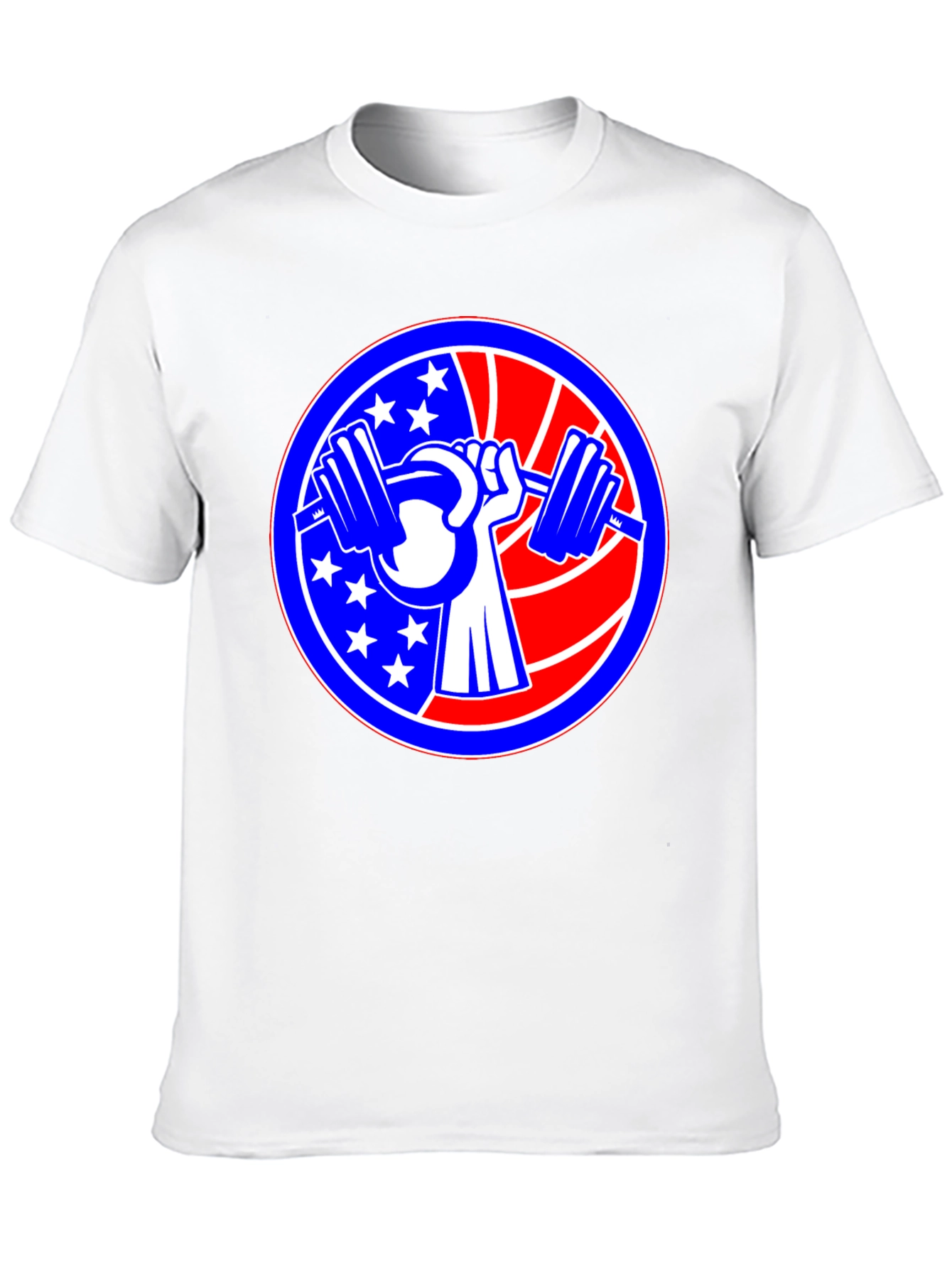 Patriotic Weightlifting Graphic T-Shirt