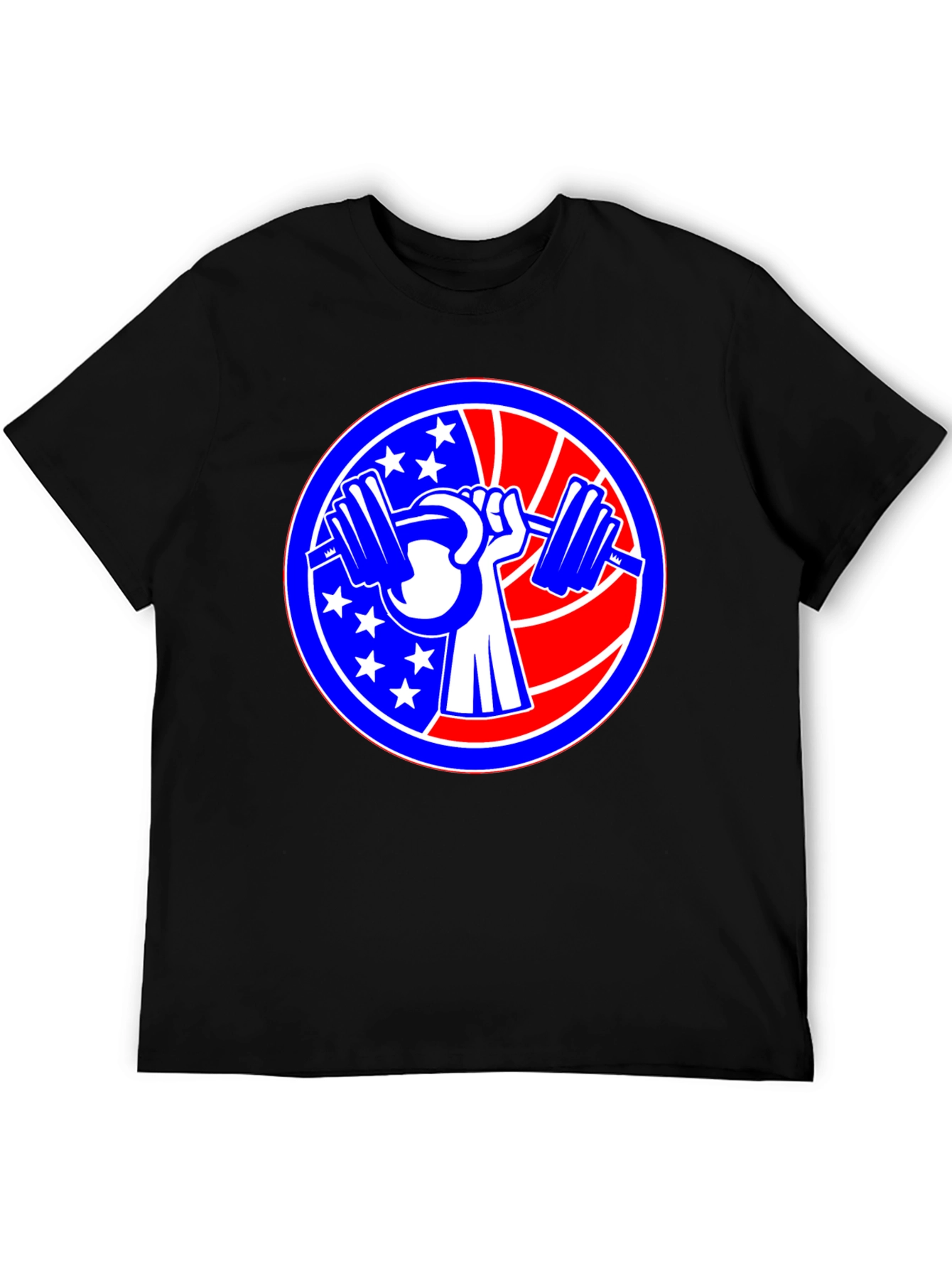 Patriotic Weightlifting Graphic T-Shirt