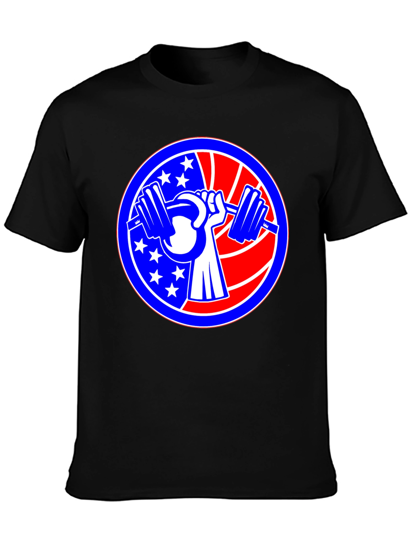 Patriotic Weightlifting Graphic T-Shirt