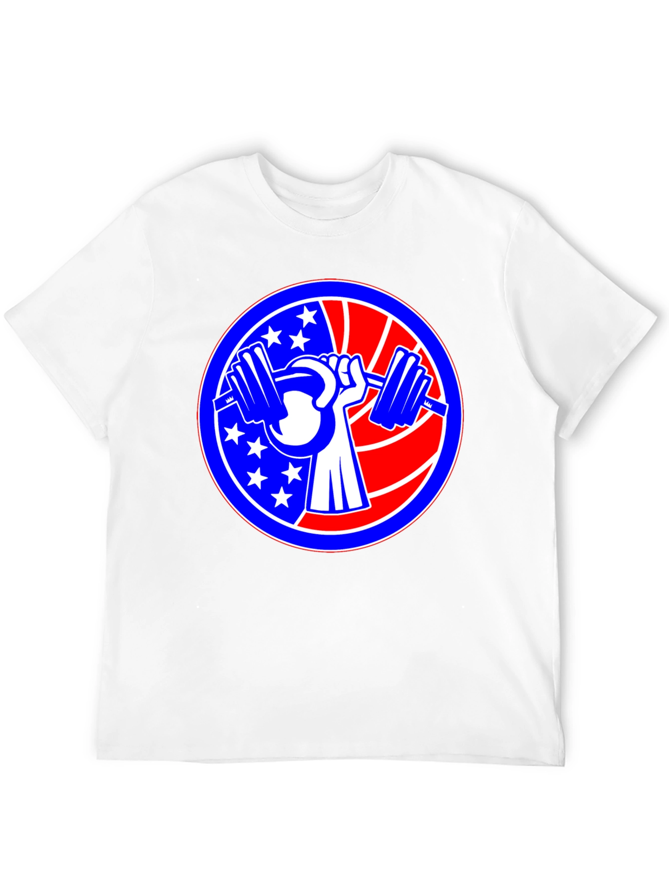 Patriotic Weightlifting Graphic T-Shirt