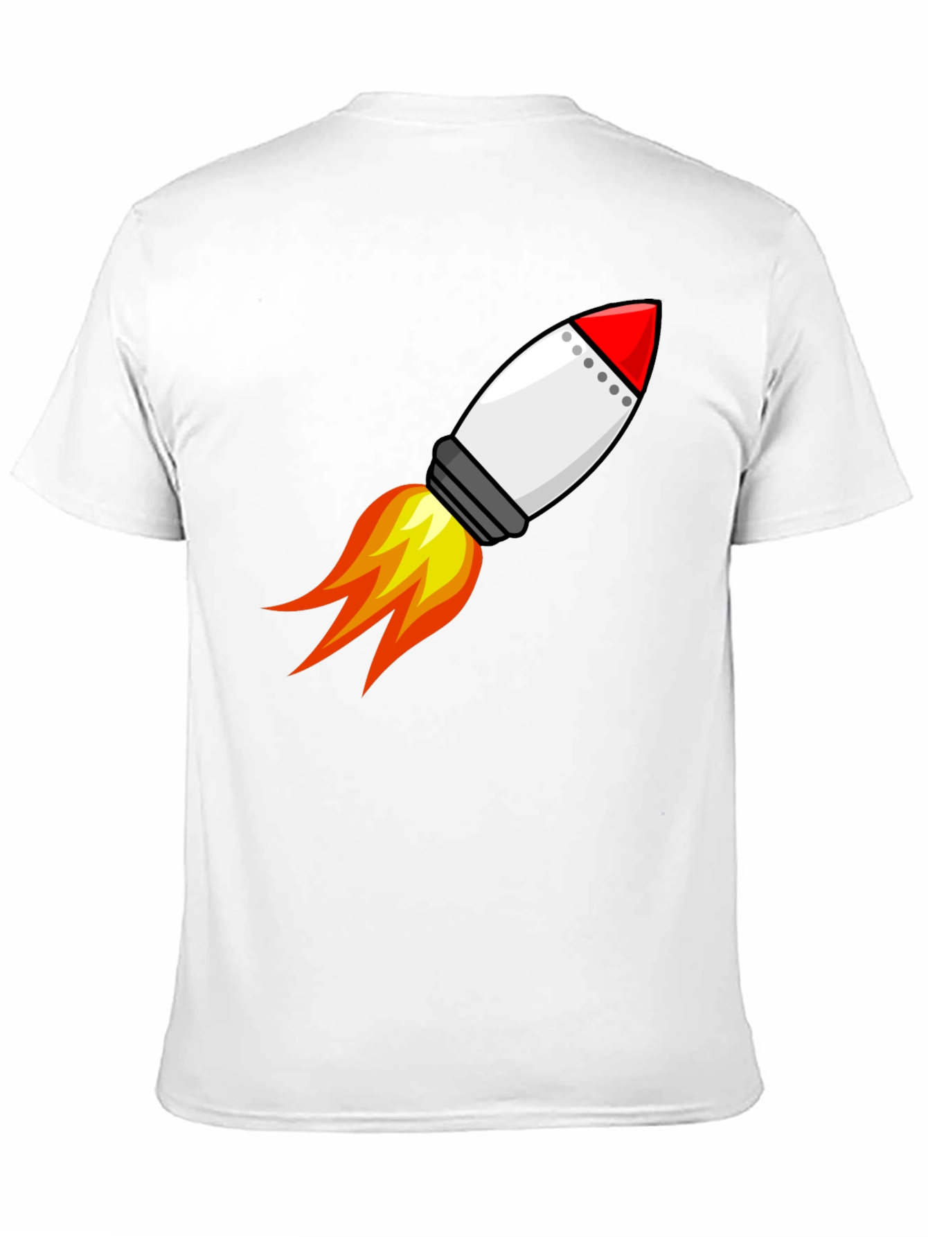 Rocket Launch Graphic Tee - Black Cotton T-Shirt