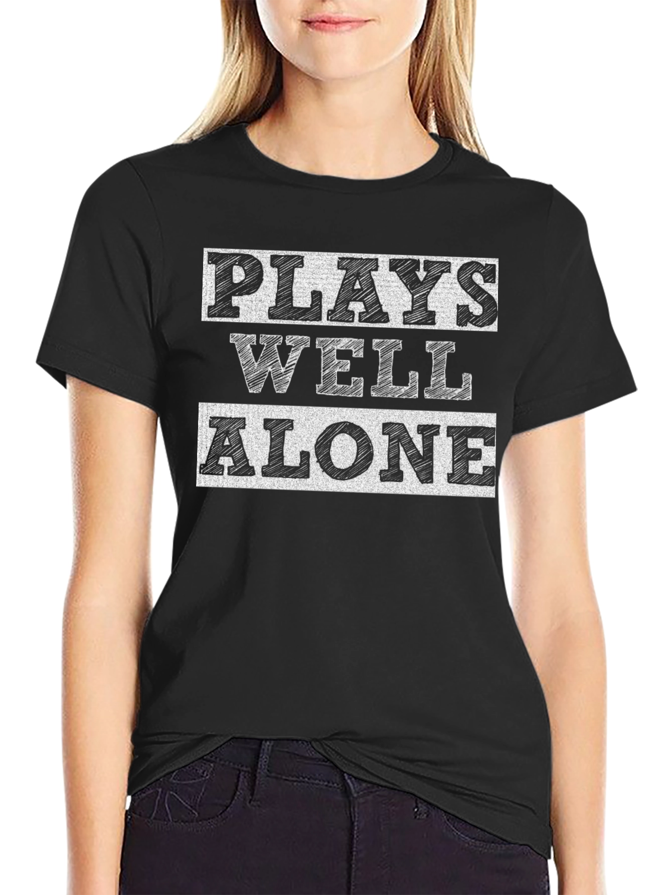 Plays Well Alone - Graphic Novelty T-Shirt