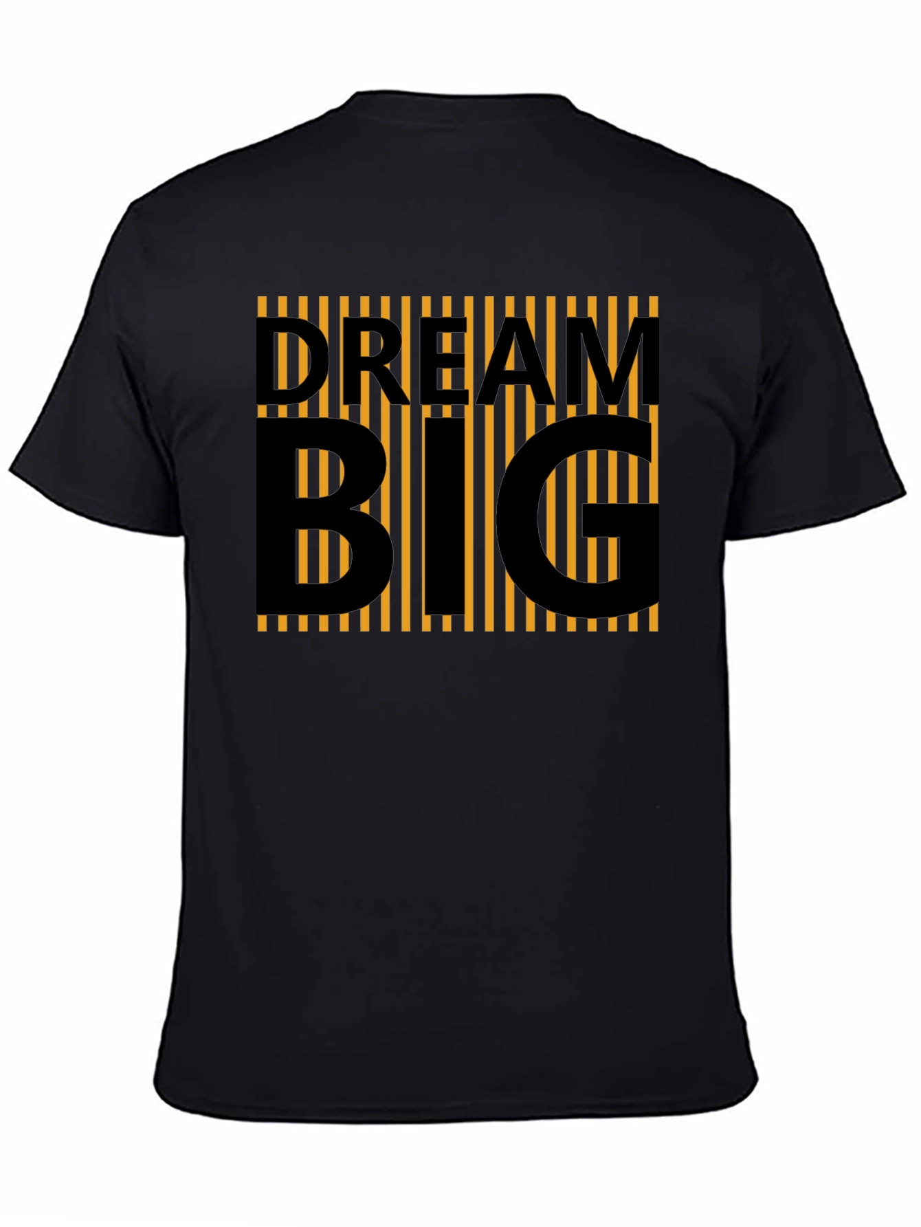 Dream Big Graphic Tee - Black Cotton Casual