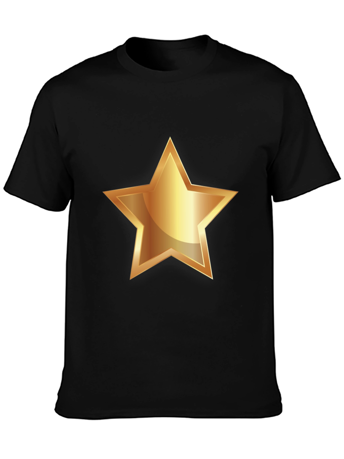 Gold Star Graphic Tee - Black