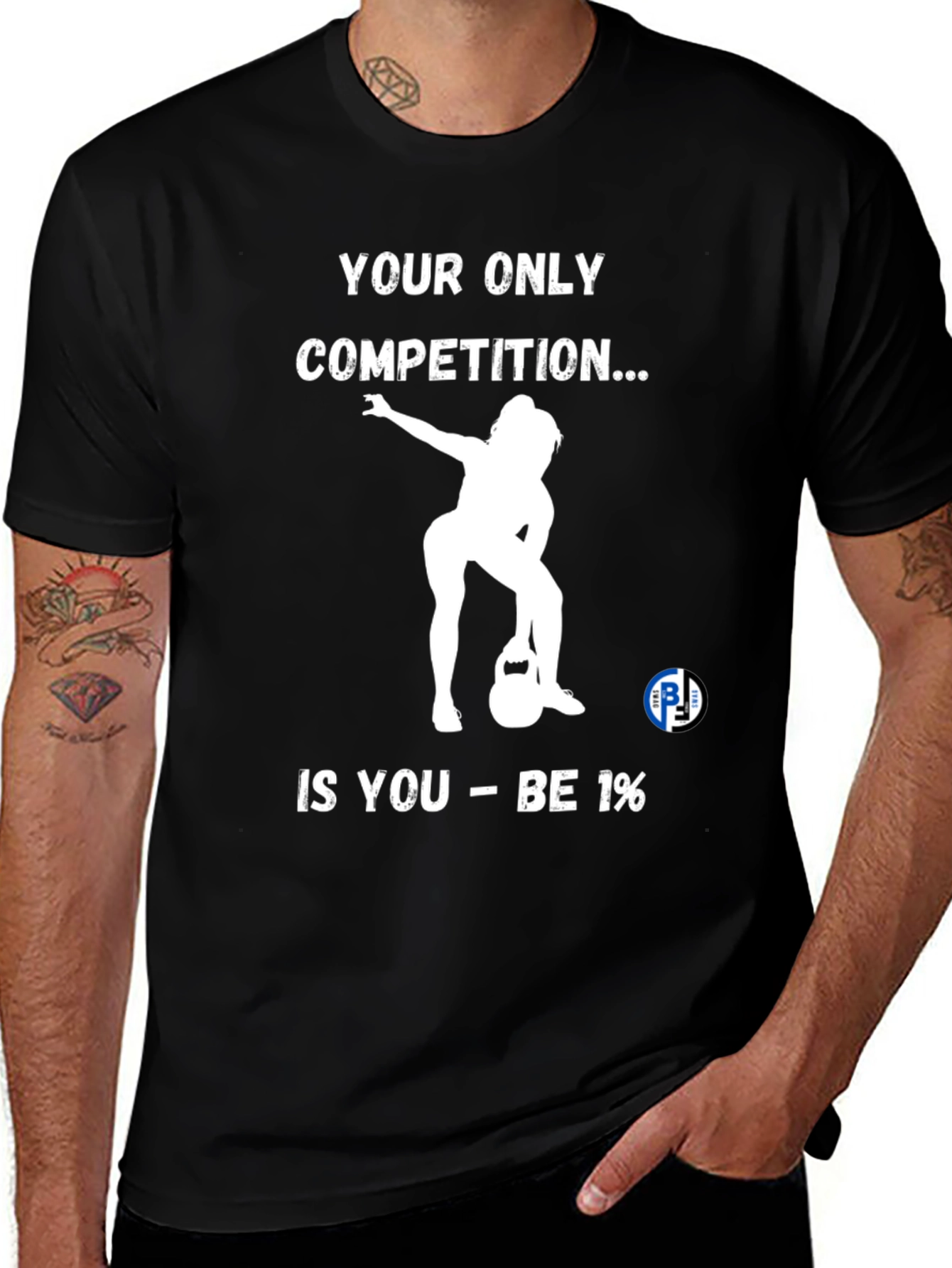 Motivational Gym T-Shirt: Be 1% Competition