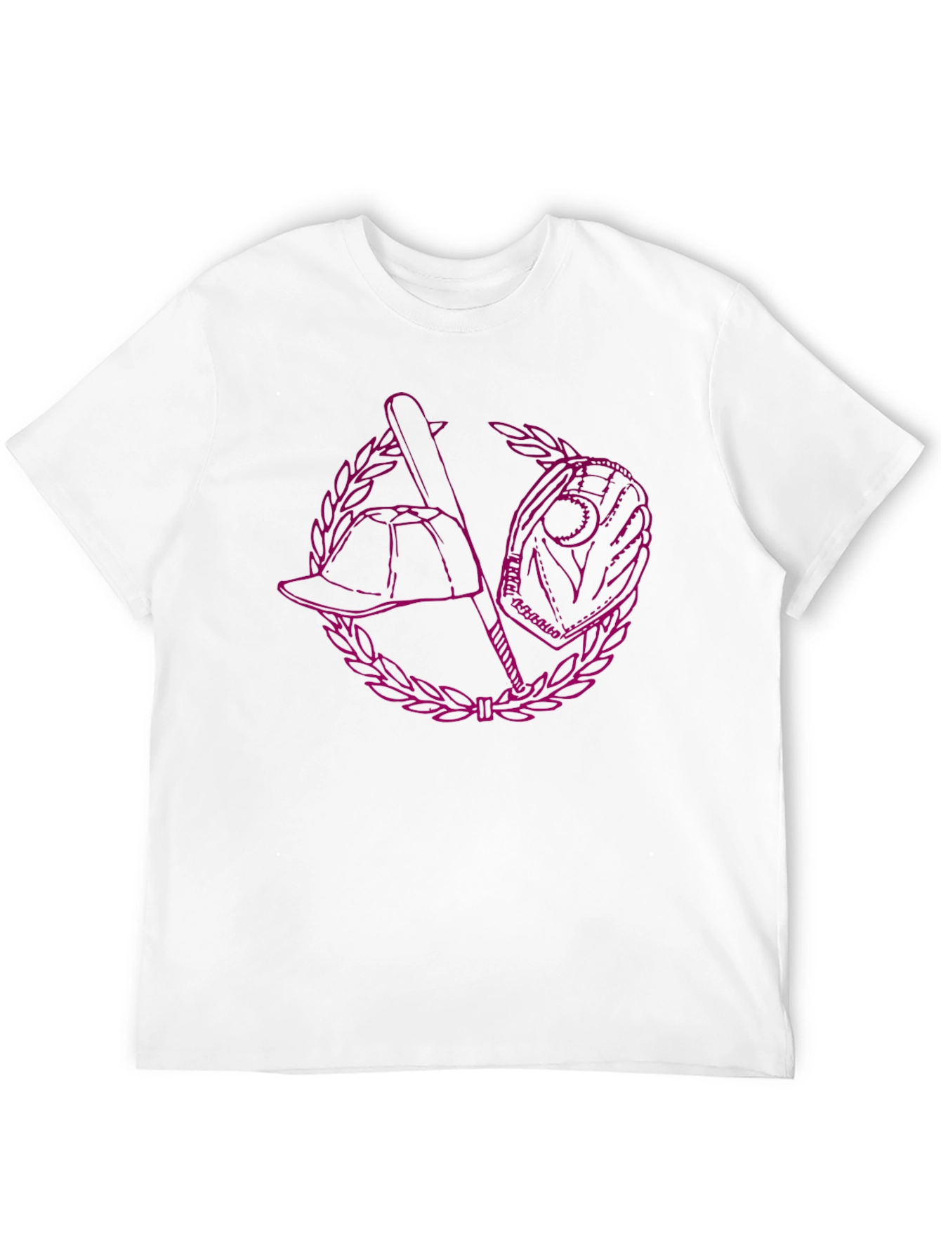 Baseball Graphic Tee - Black Cotton Blend Shirt