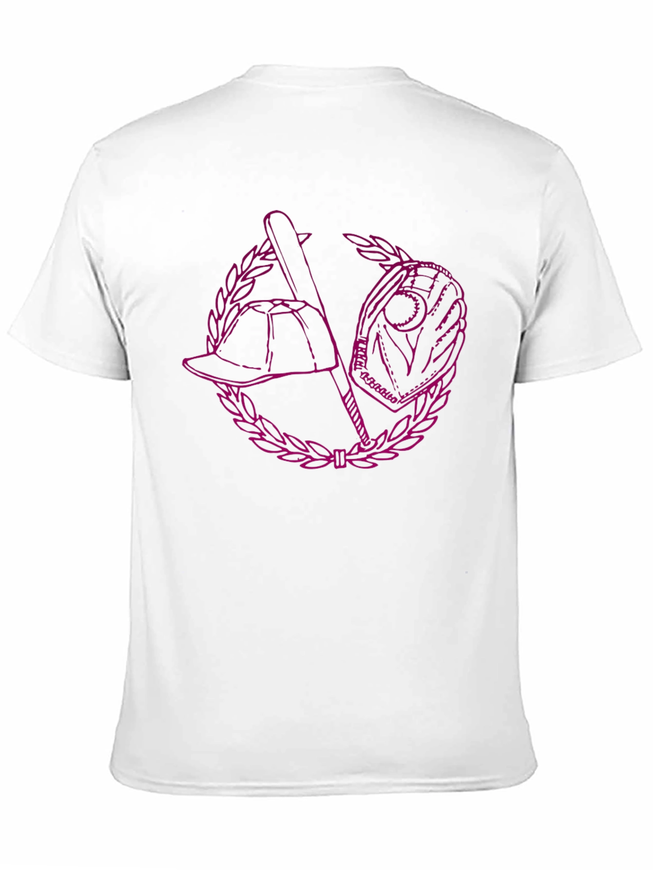 Baseball Graphic Tee - Black Cotton Blend Shirt