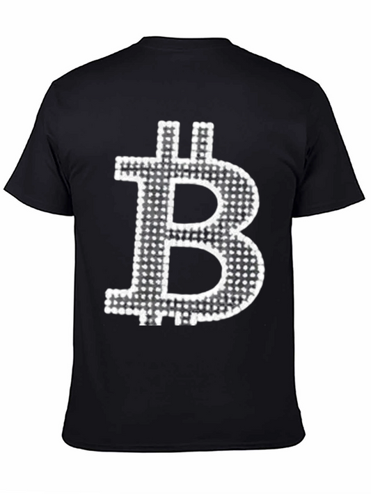 Bitcoin Graphic Print Black T-Shirt