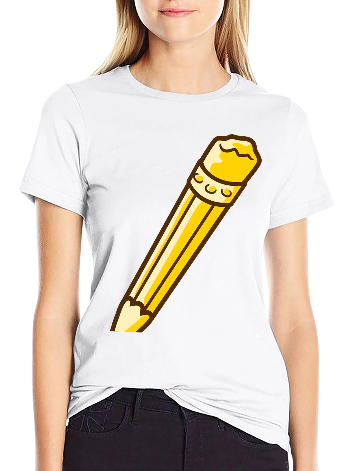 Pencil Graphic Black T-Shirt