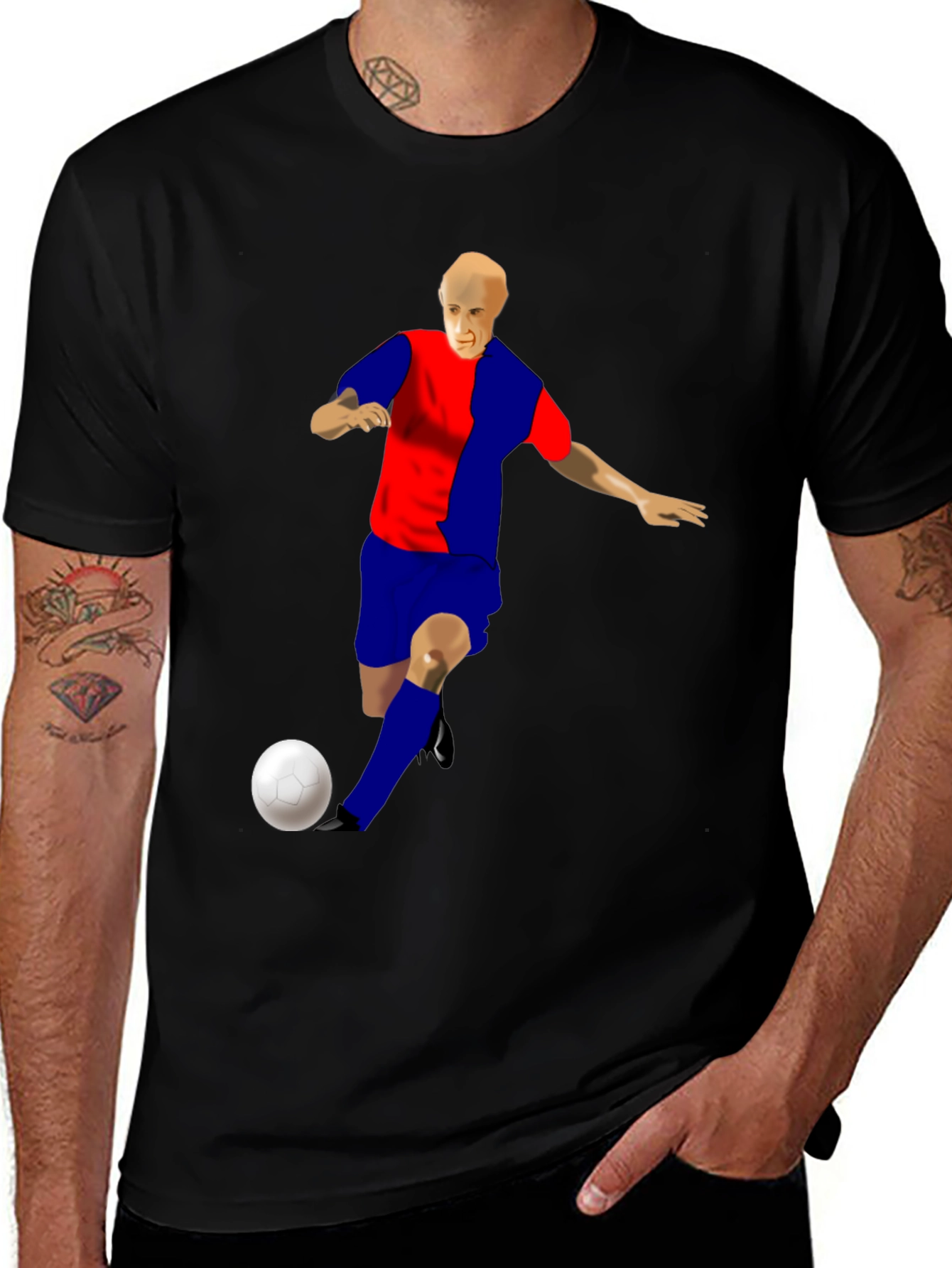 Soccer Player Graphic T-Shirt - Sporty Style