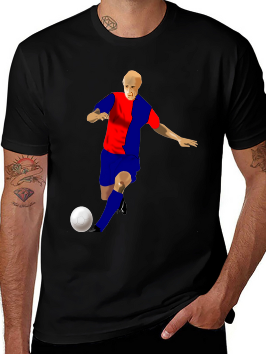 Soccer Player Graphic T-Shirt - Sporty Style
