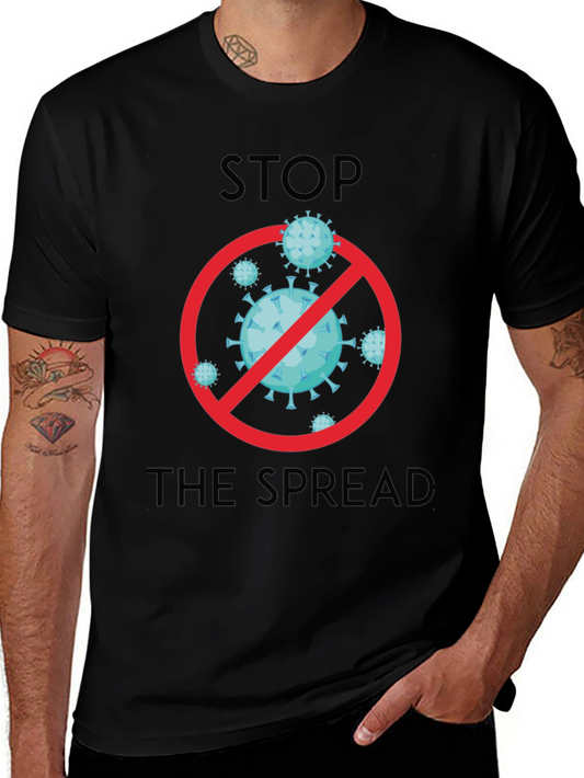 Stop the Spread Graphic Tee - Black Cotton Comfort