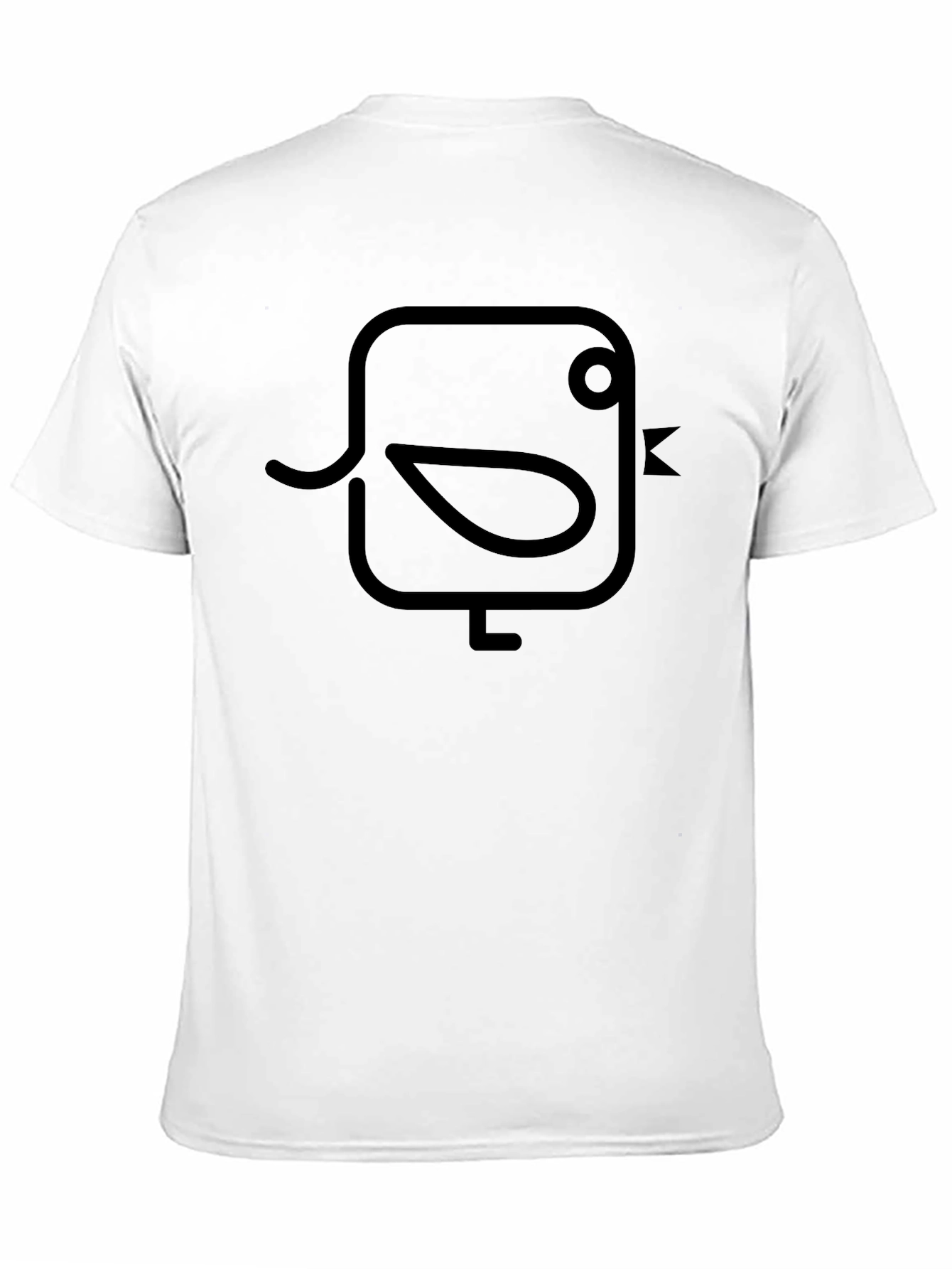 Modern Bird Graphic Black T-Shirt