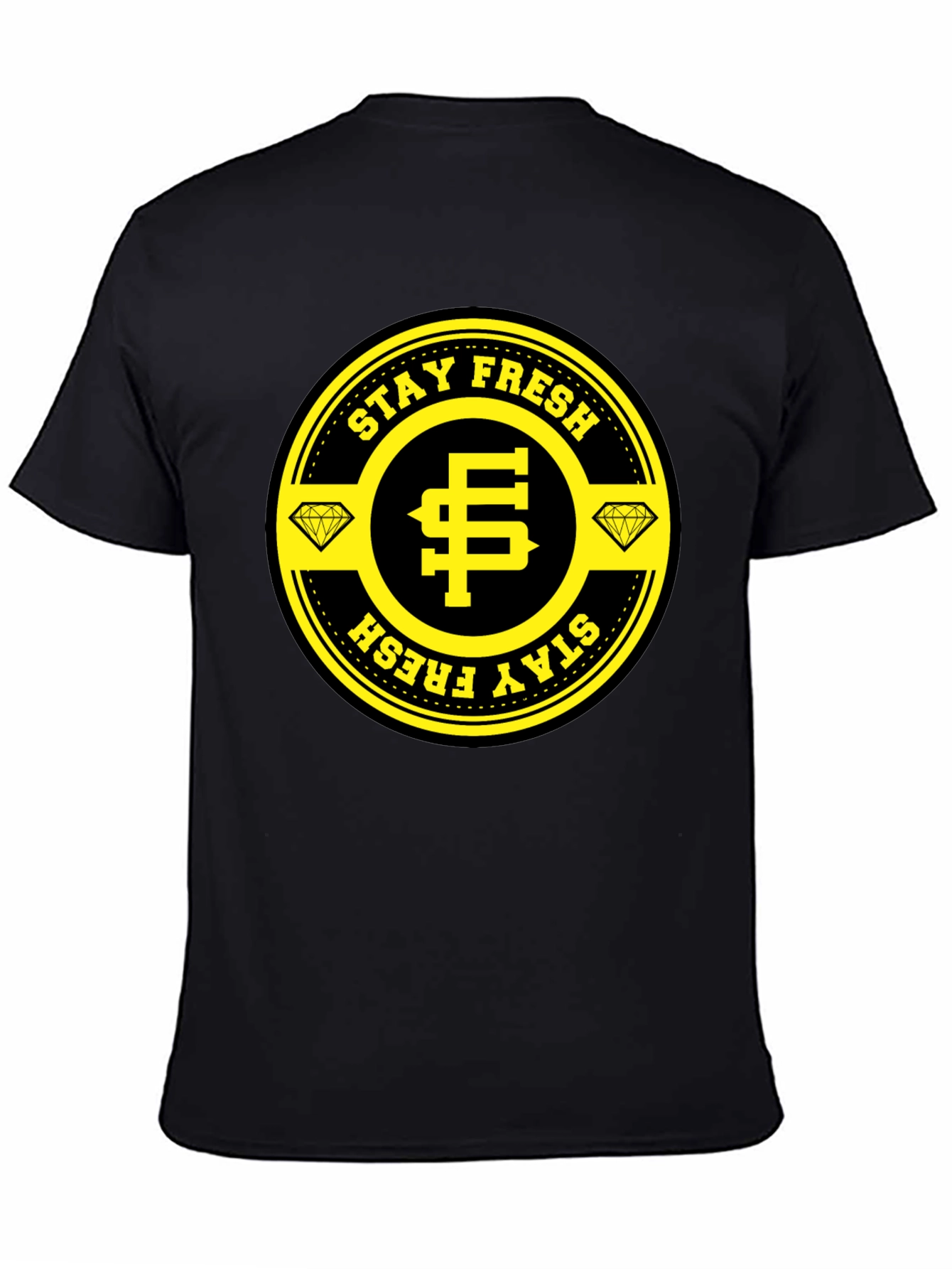 Stay Fresh Black T-Shirt - Diamond Edition