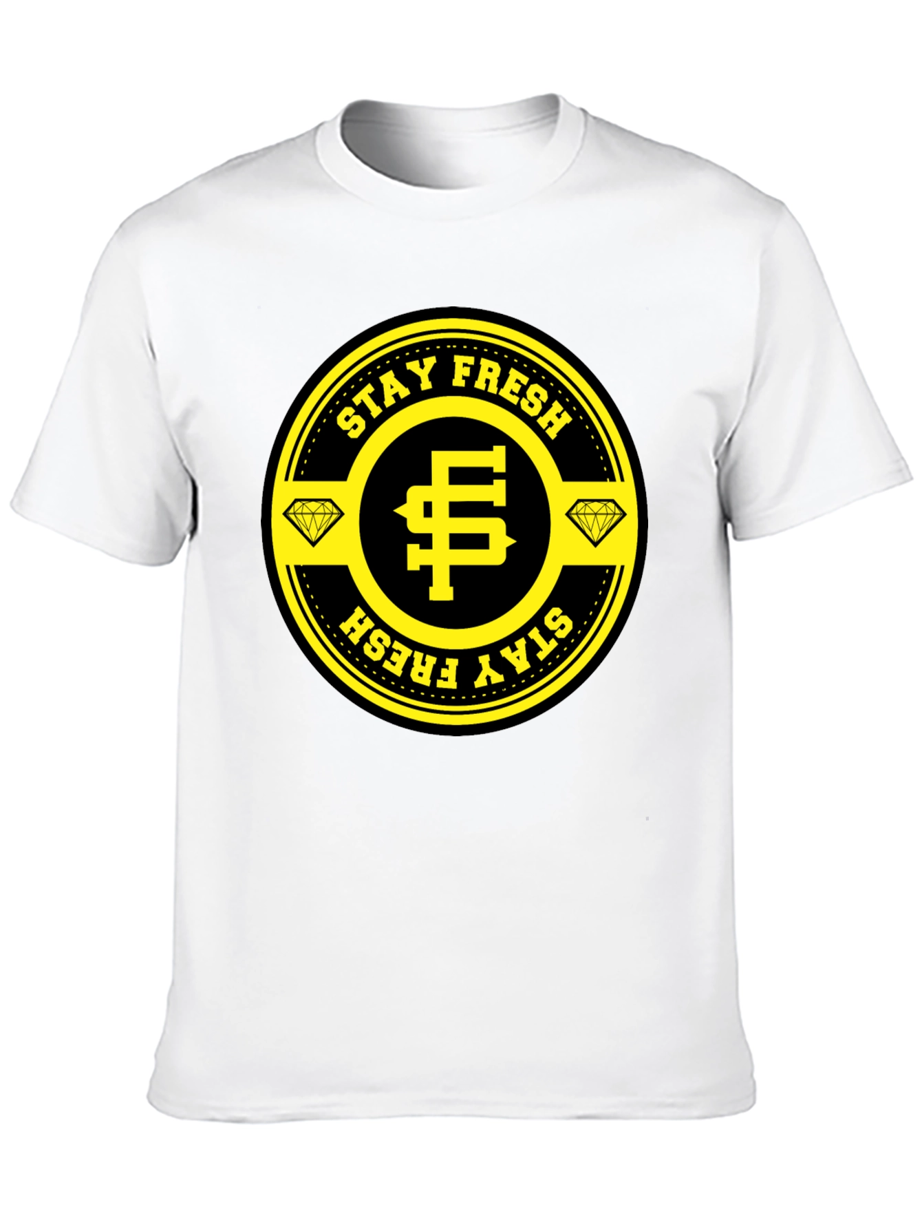 Stay Fresh Black T-Shirt - Diamond Edition