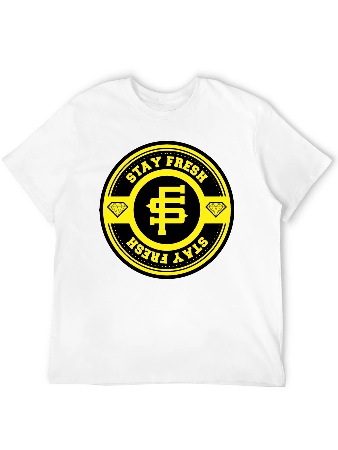Stay Fresh Black T-Shirt - Diamond Edition