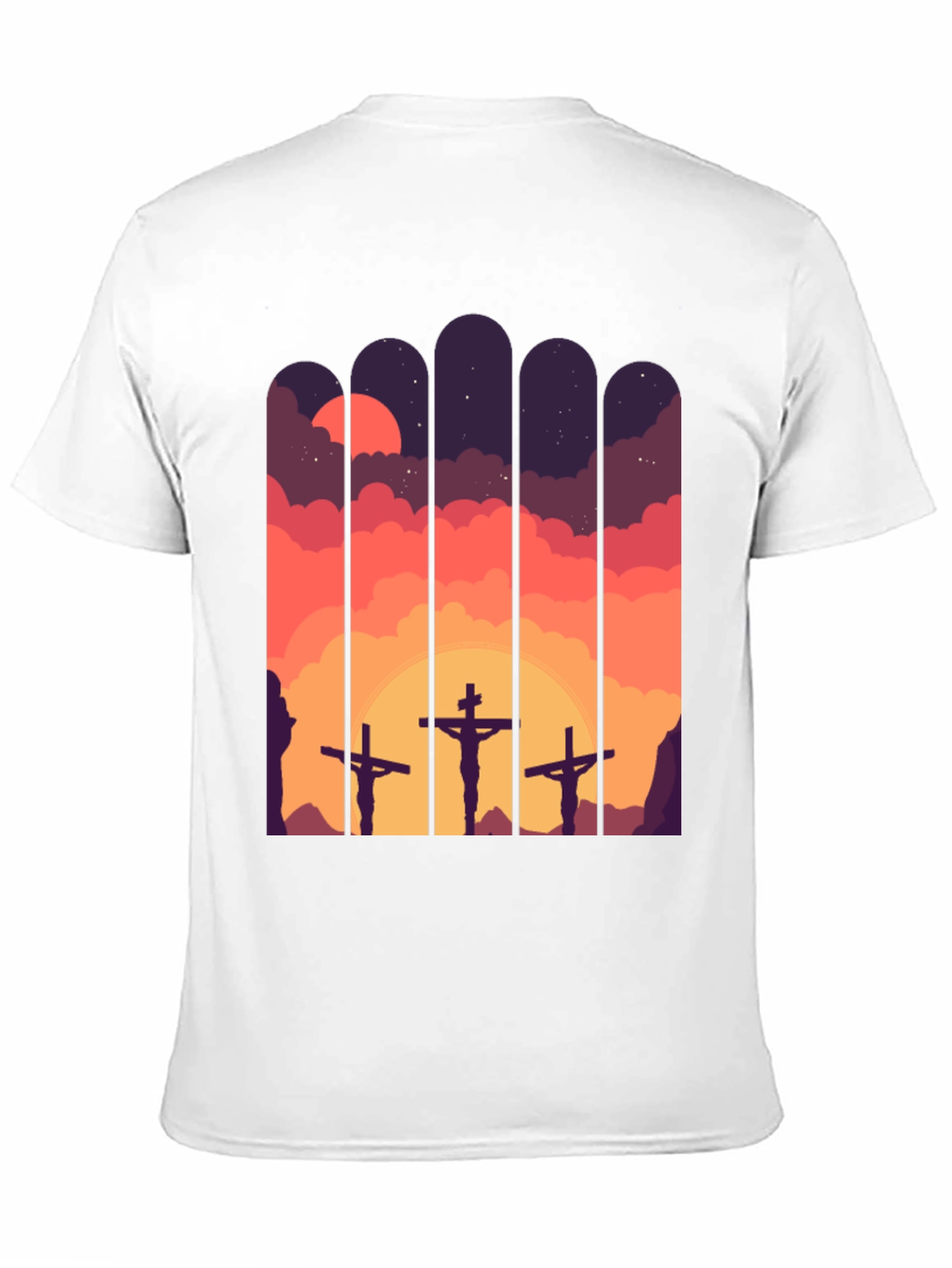 Calvary Cross T-Shirt - Sunset Scene