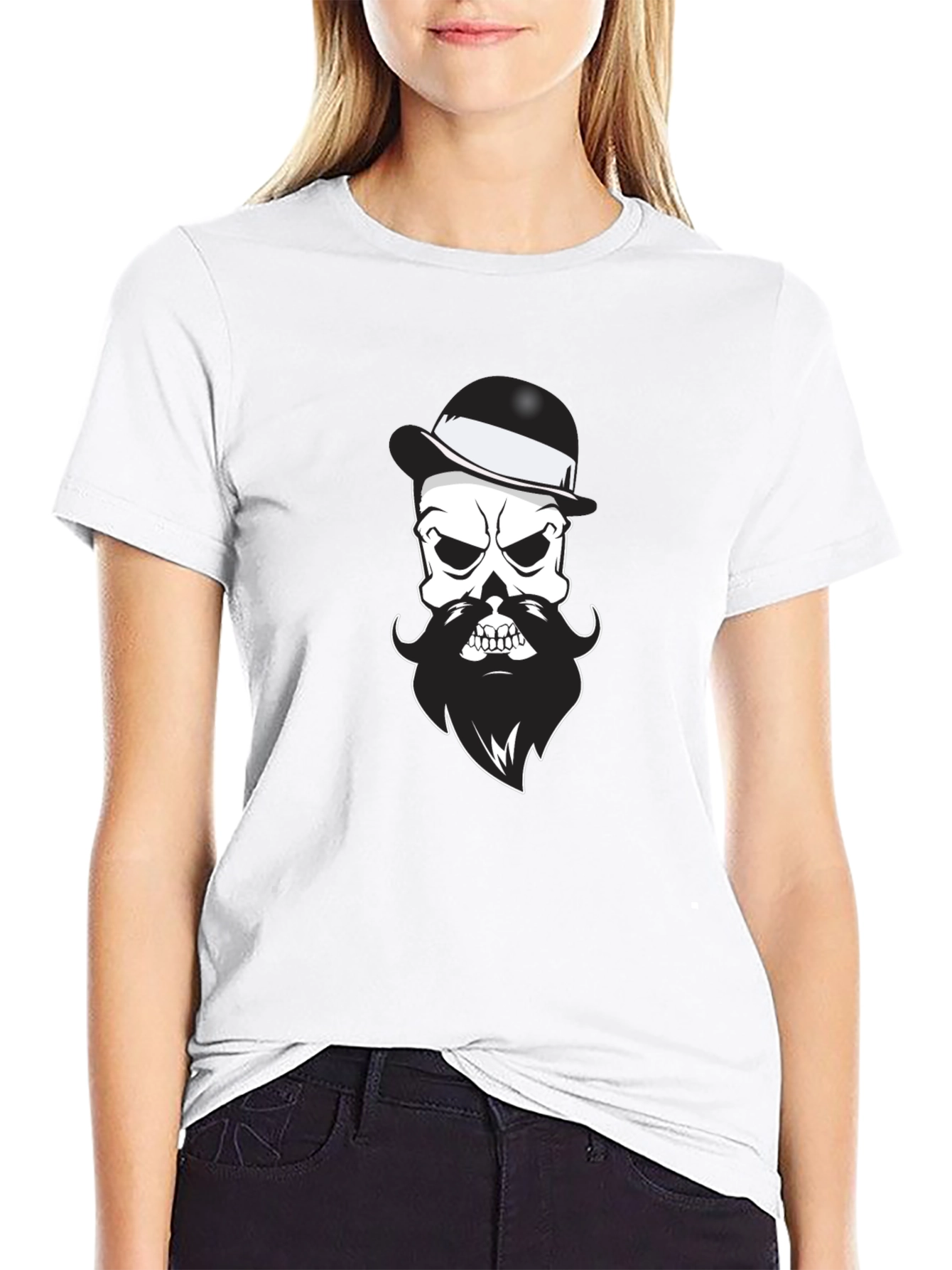 Bearded Skull T-Shirt - Mens Black Graphic Tee