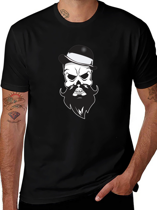 Bearded Skull T-Shirt - Mens Black Graphic Tee