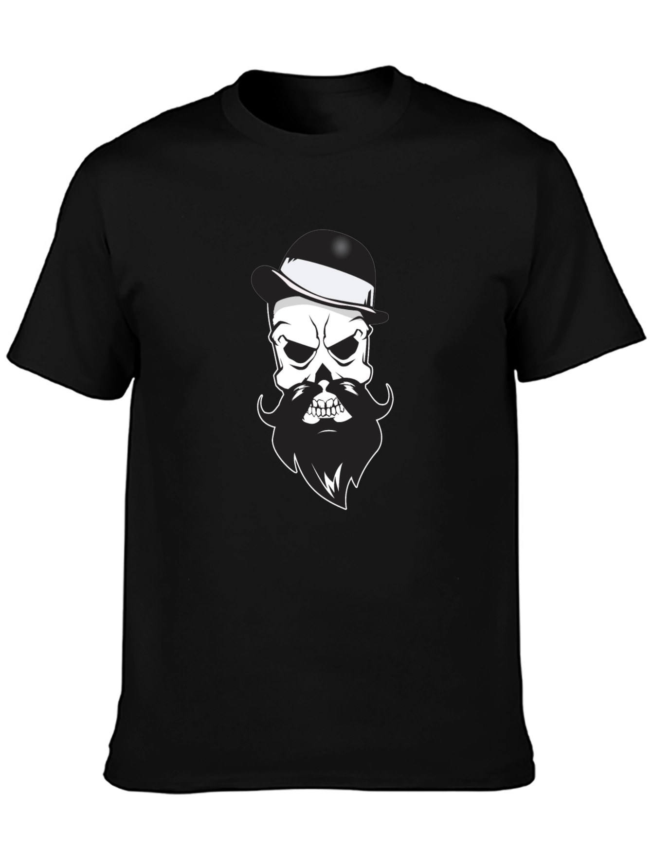 Bearded Skull T-Shirt - Mens Black Graphic Tee