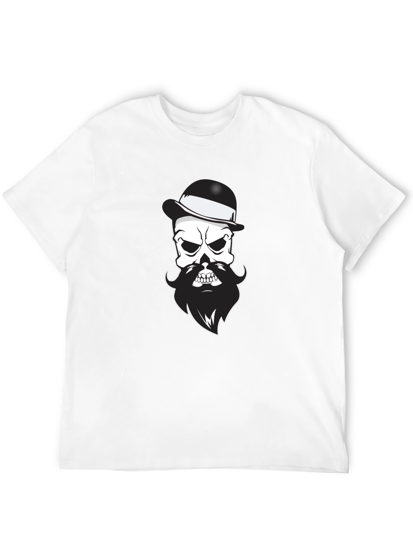 Bearded Skull T-Shirt - Mens Black Graphic Tee
