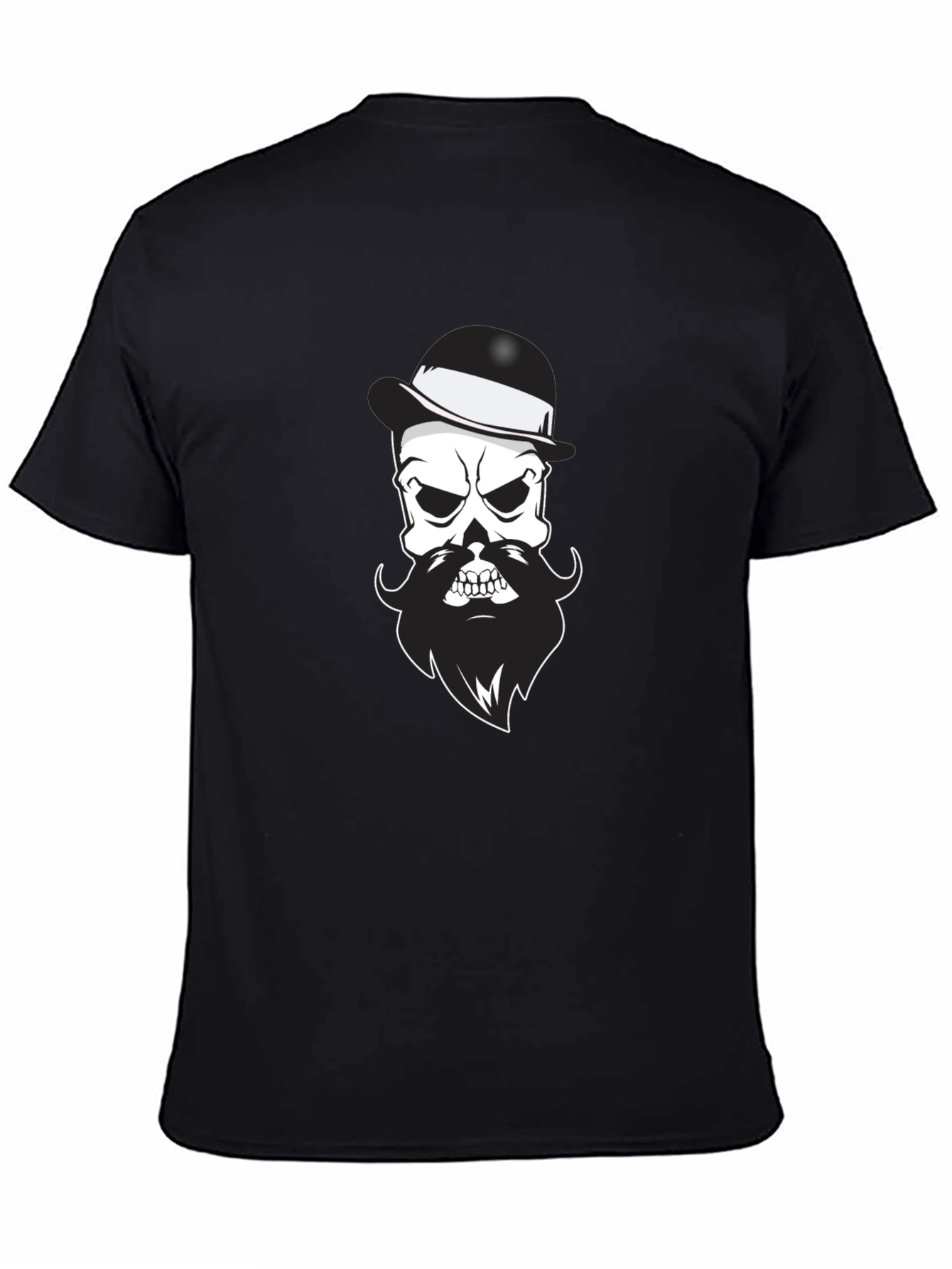 Bearded Skull T-Shirt - Mens Black Graphic Tee