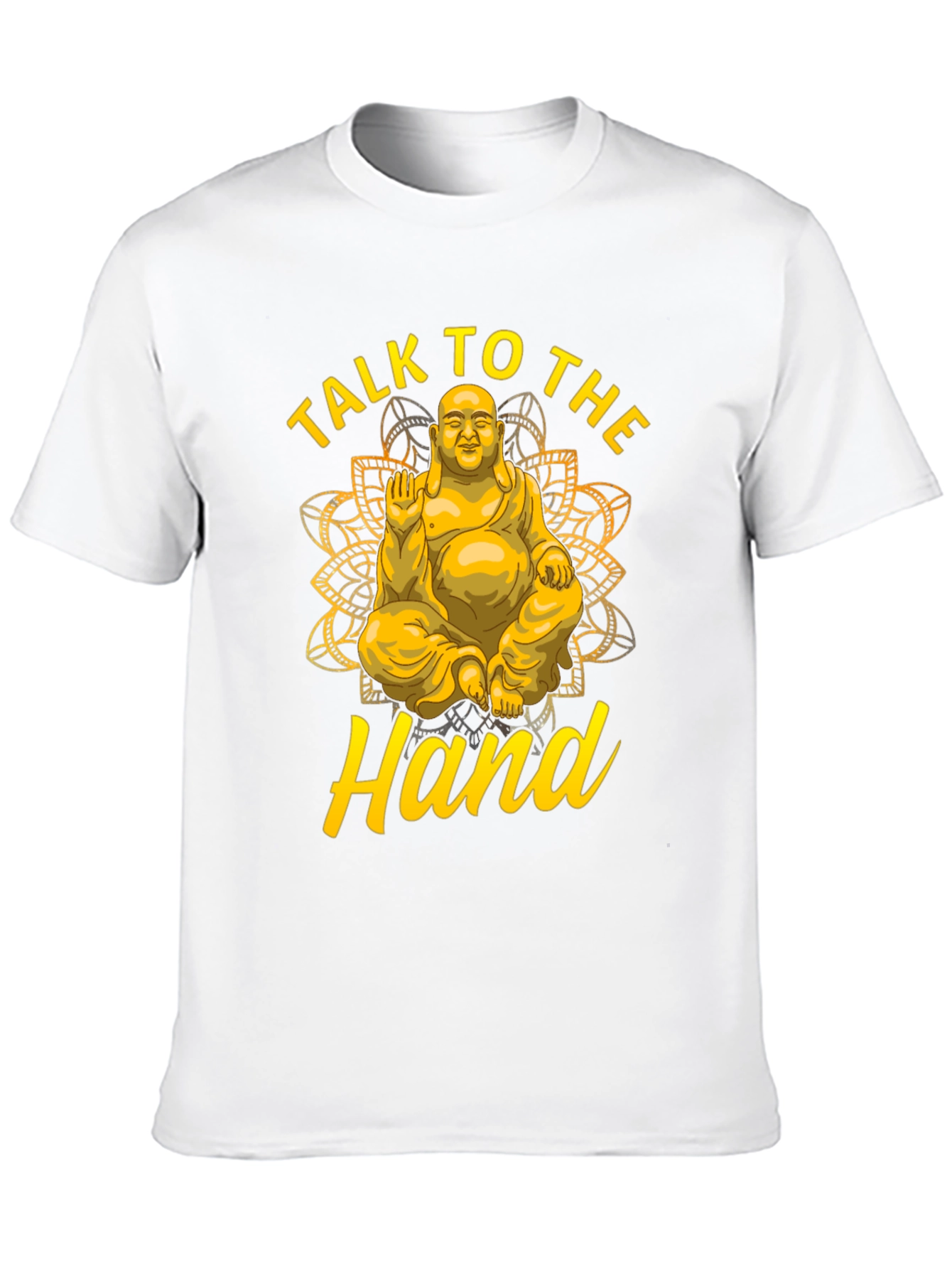 Talk To The Hand Buddha Graphic Tee - Black
