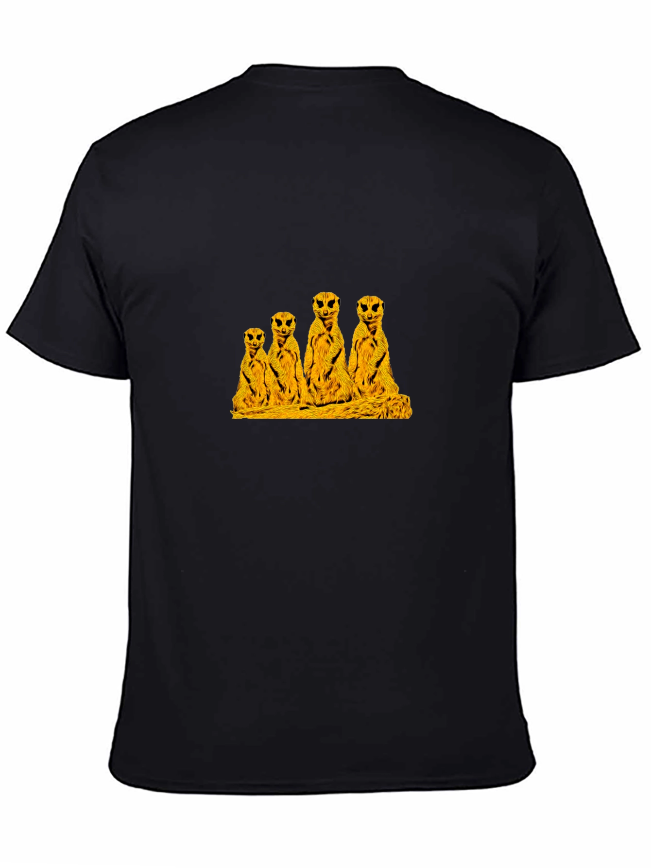 Meerkat Family Black T-Shirt