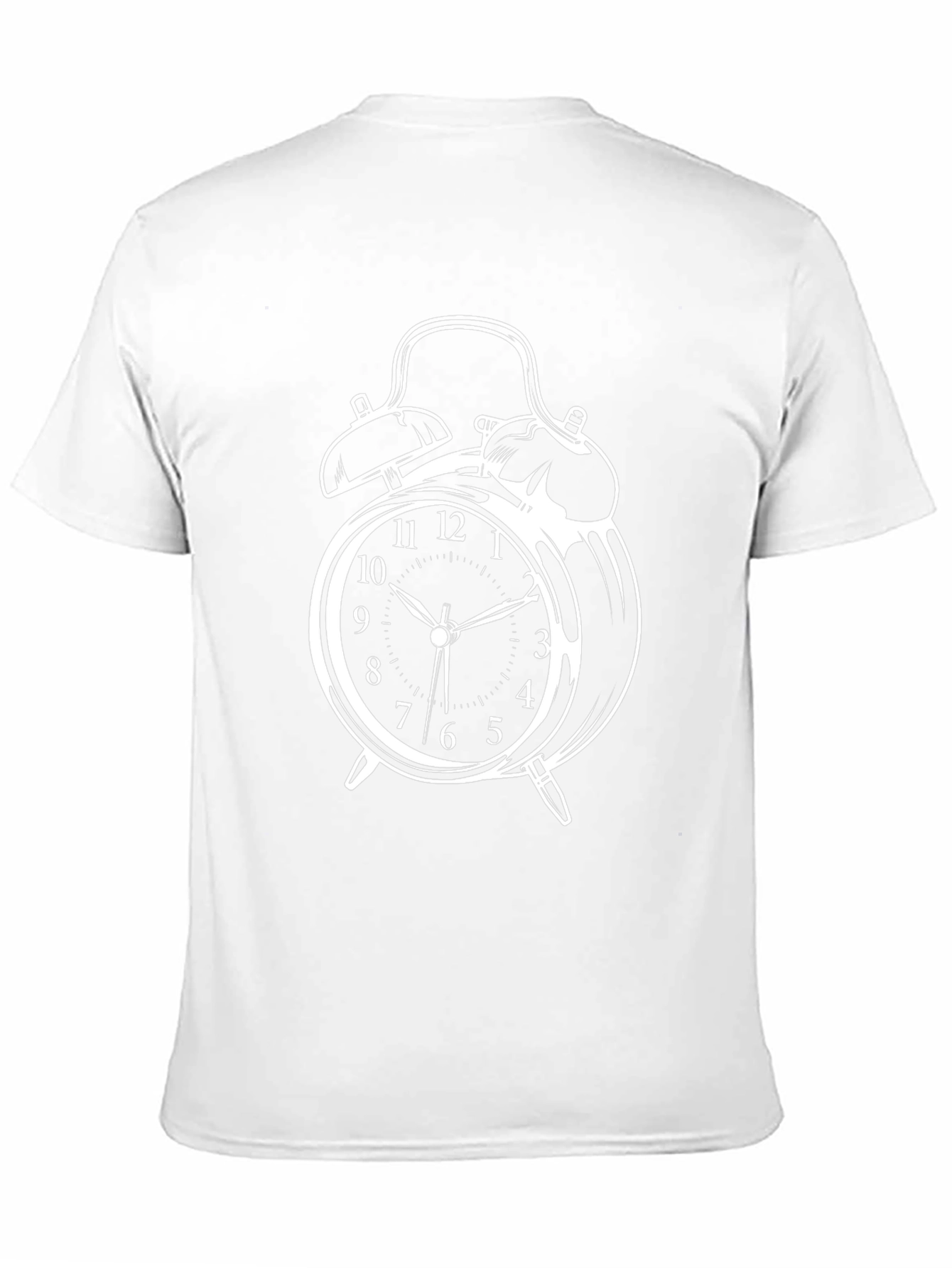 Alarm Clock Graphic T-Shirt - Black Cotton Tee