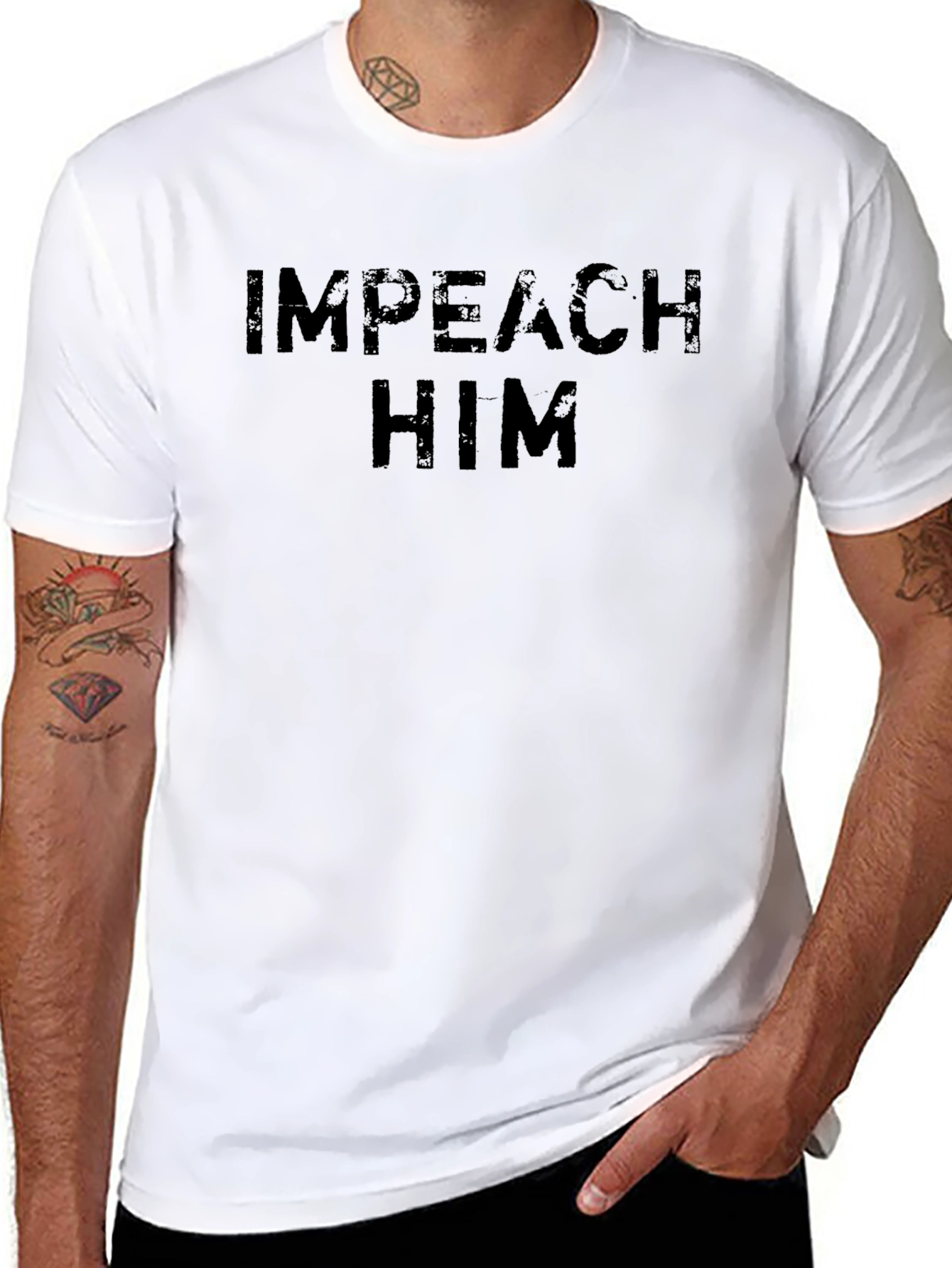 Impeach Him Slogan T-Shirt - Political Statement Tee