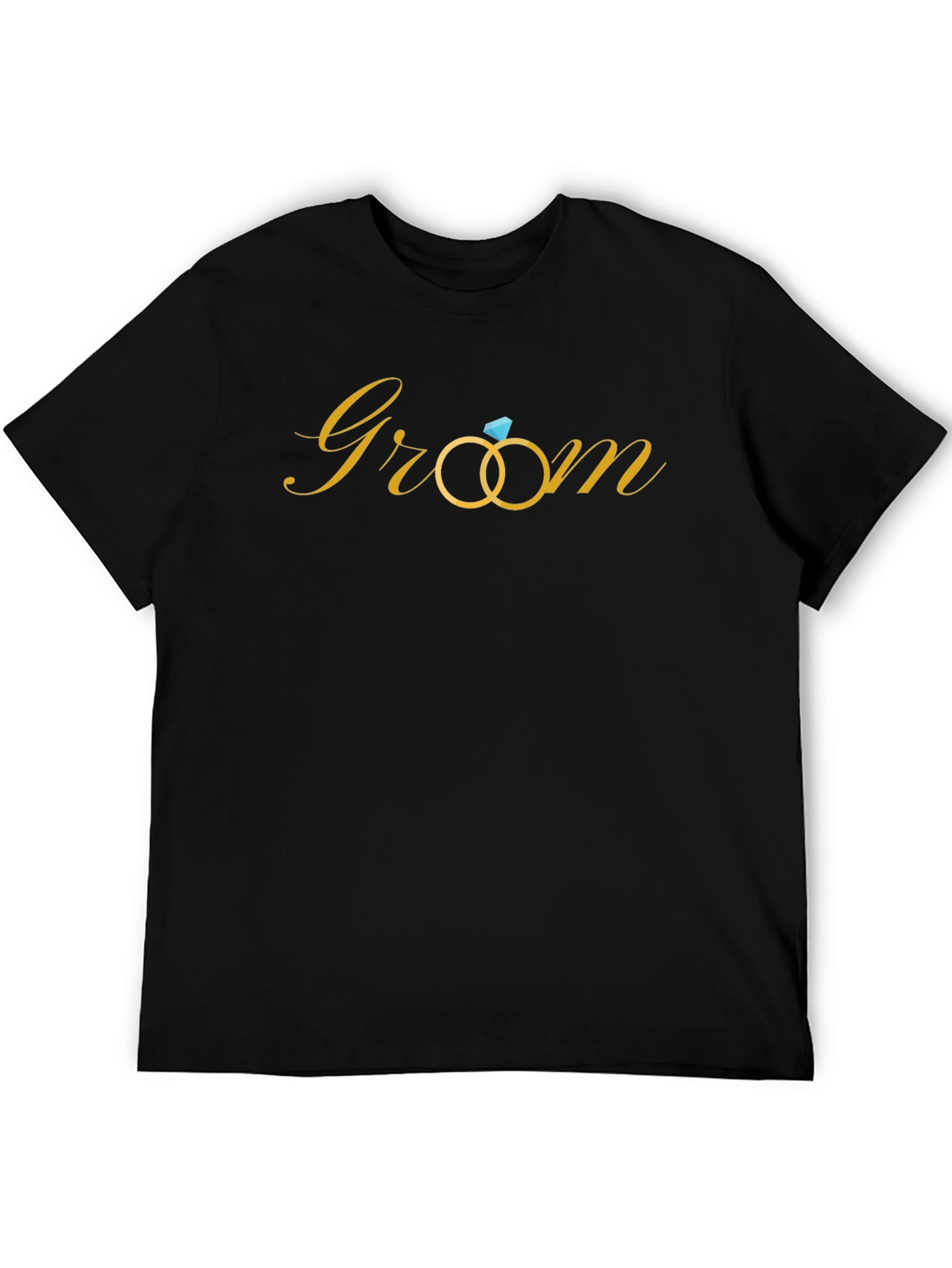 Groom Wedding T-Shirt - Gold Rings