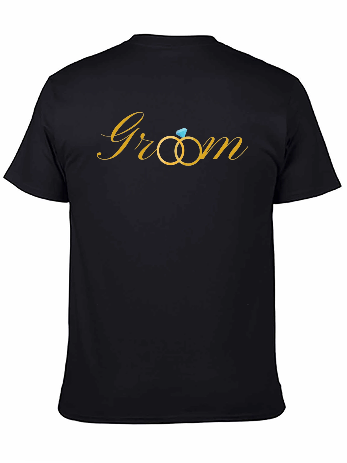 Groom Wedding T-Shirt - Gold Rings