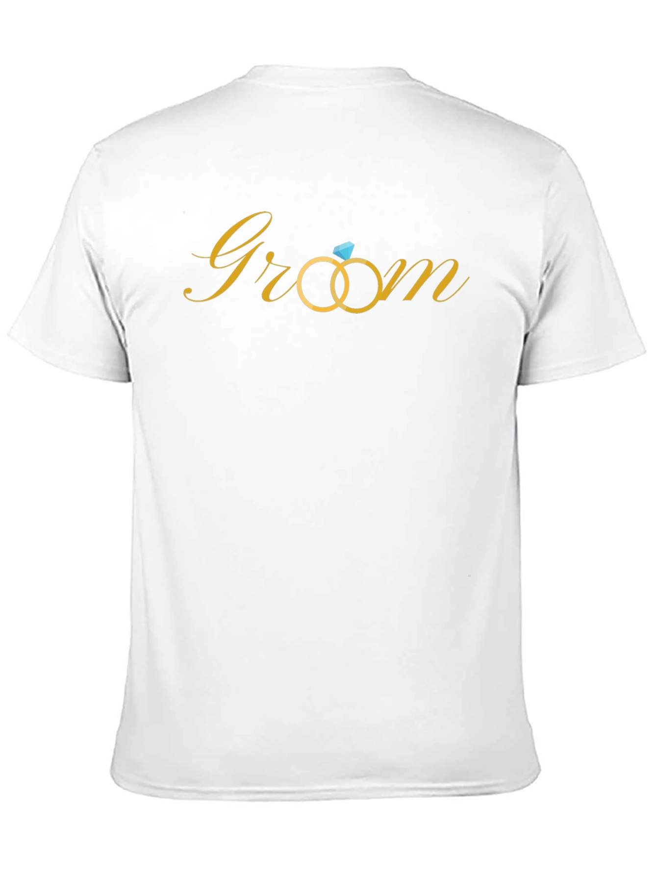 Groom Wedding T-Shirt - Gold Rings