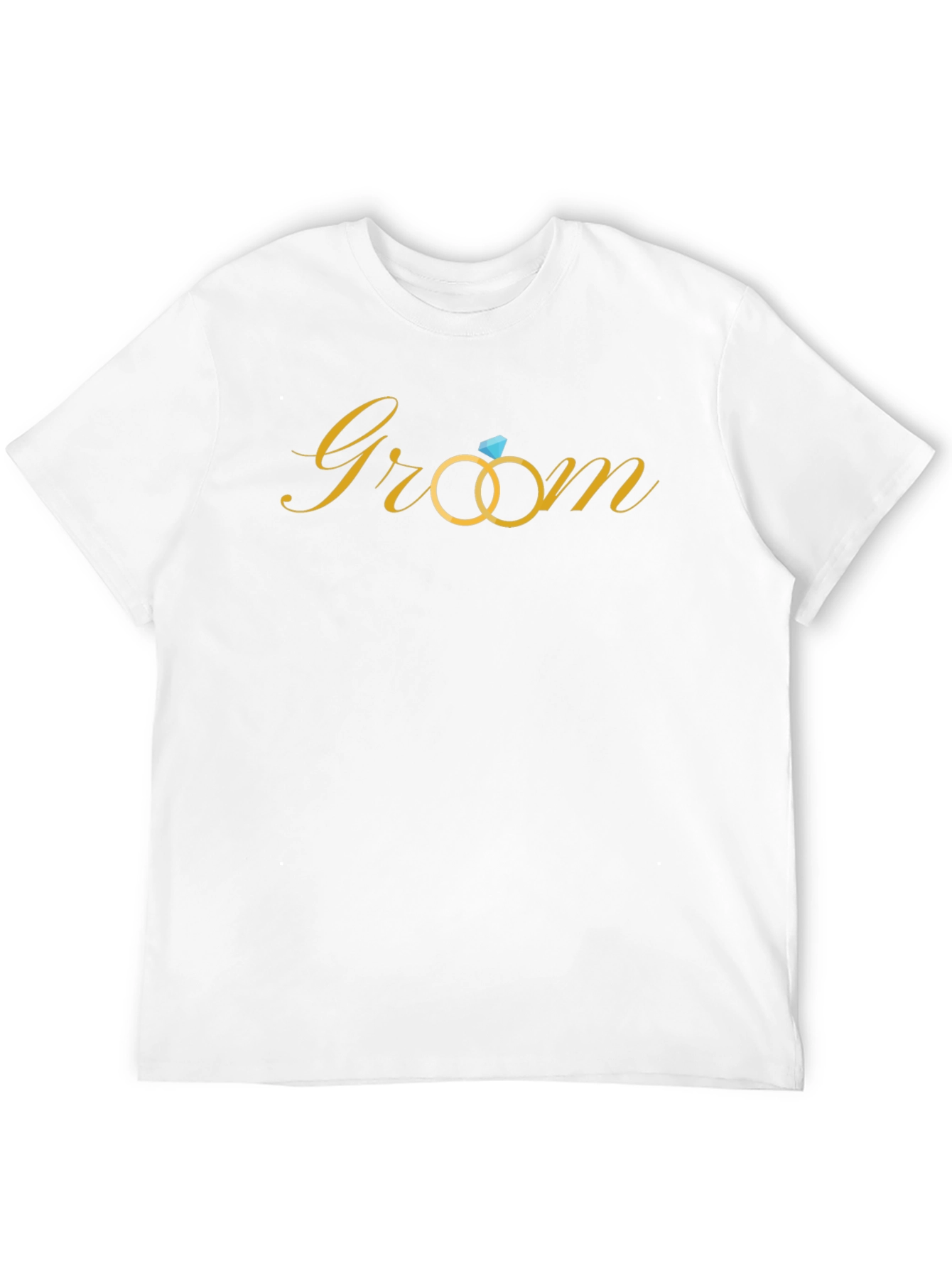 Groom Wedding T-Shirt - Gold Rings