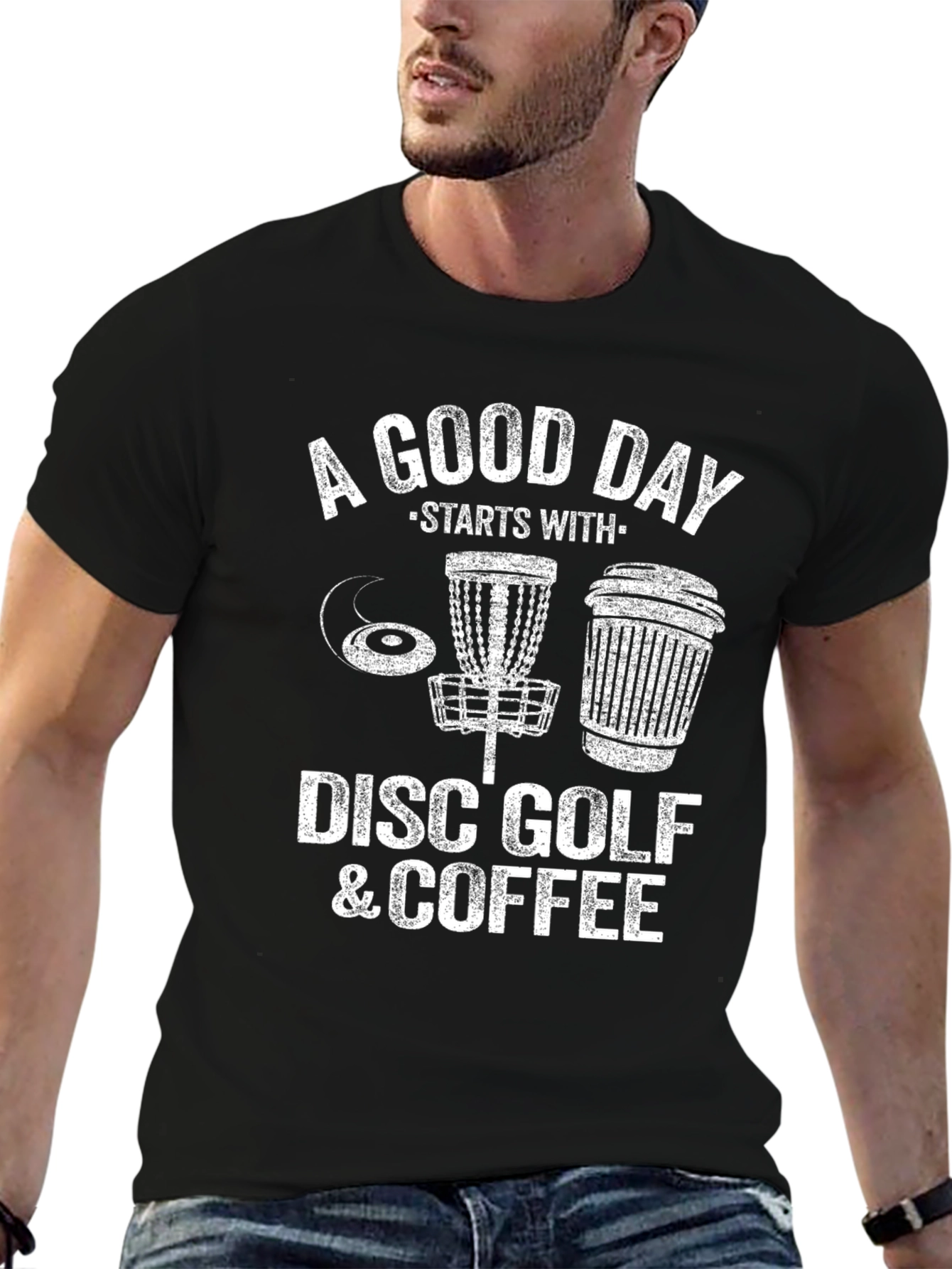 Disc Golf & Coffee Graphic Tee