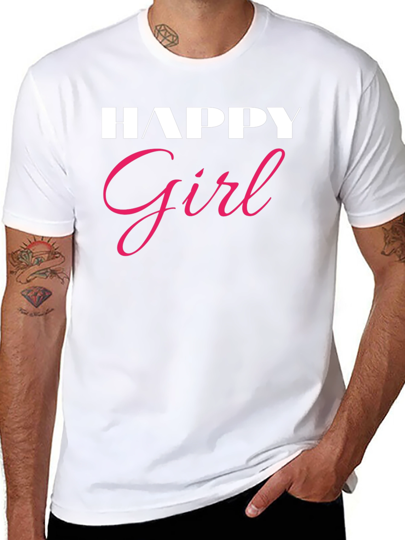 Happy Girl Graphic Tee - Stylish Comfort