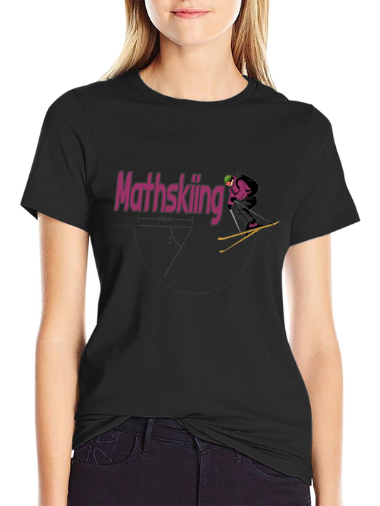 Math Skiing Graphic Tee - Black