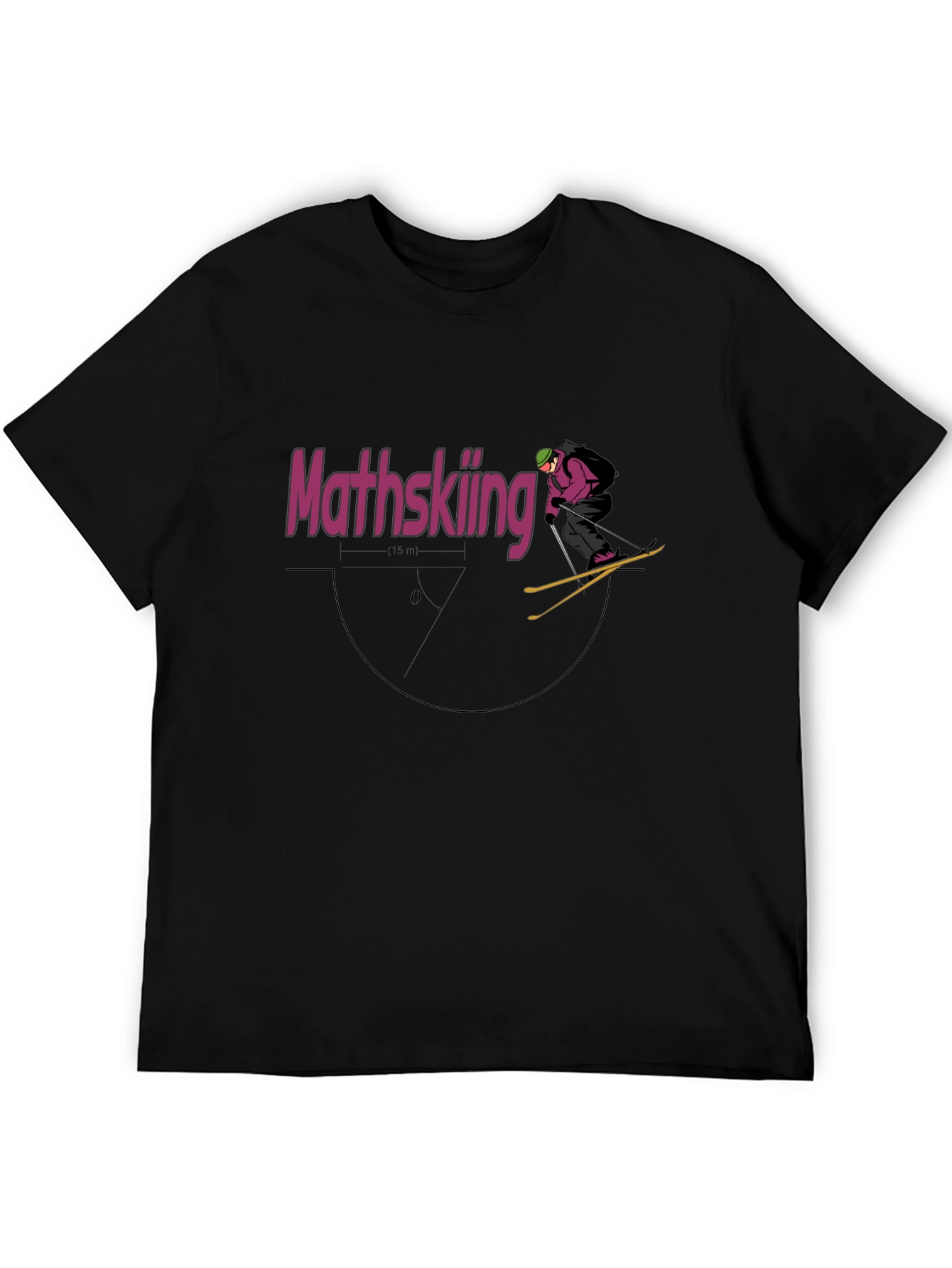 Math Skiing Graphic Tee - Black