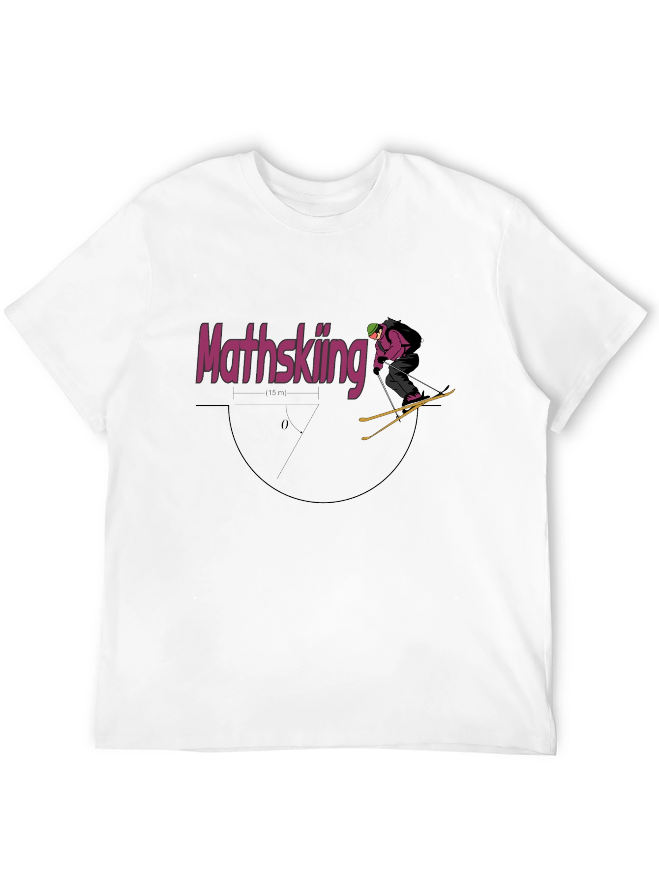 Math Skiing Graphic Tee - Black
