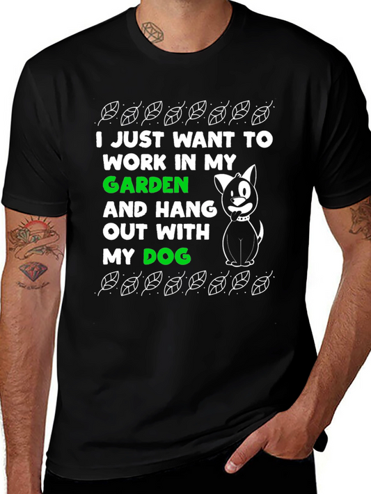 Gardening Dog Lover T-Shirt - Work in My Garden