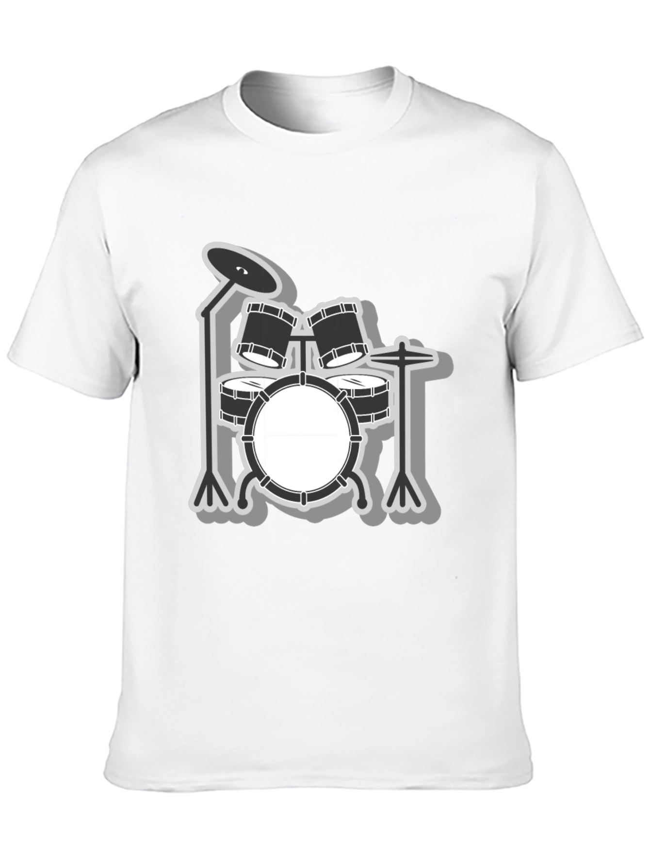 Drum Kit Graphic Tee - Music Lover Shirt
