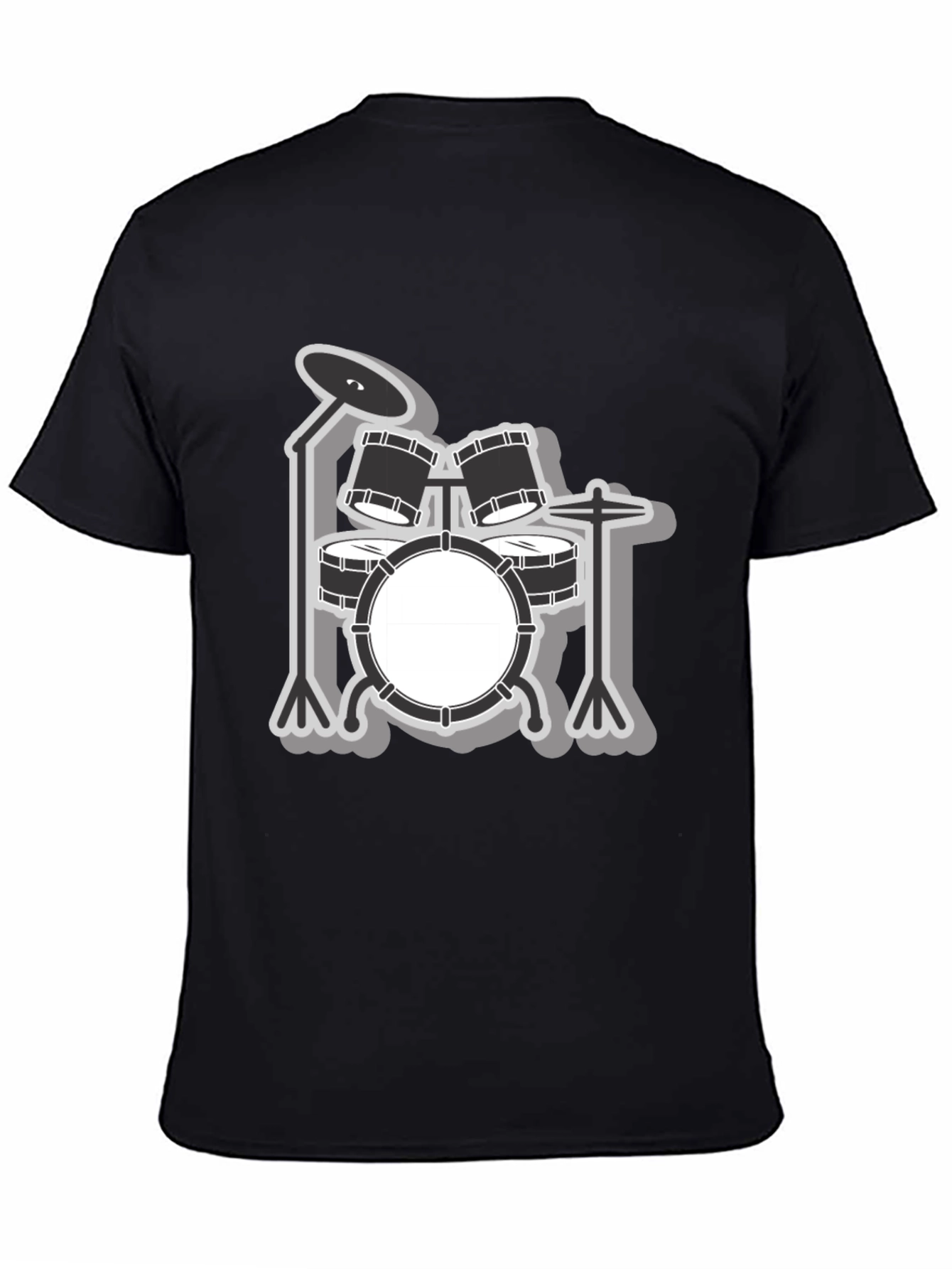 Drum Kit Graphic Tee - Music Lover Shirt